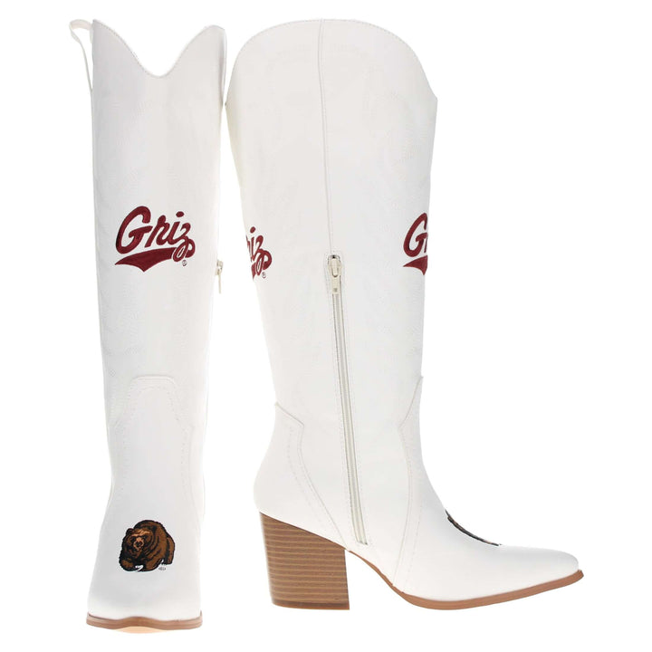 Women's University of Montana Tall White Boot Blair By V By Vaccari
