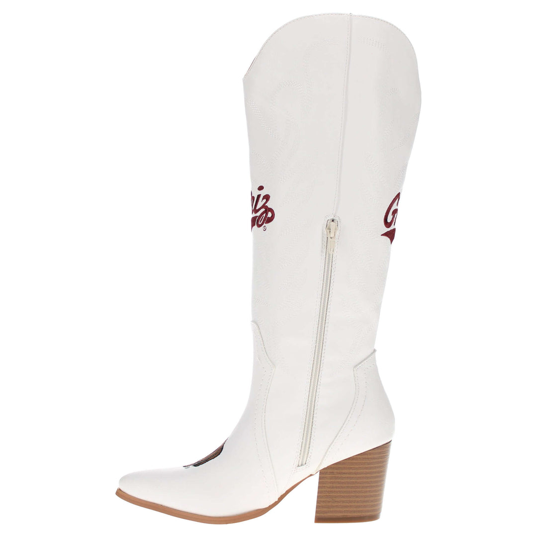 Women's University of Montana Tall White Boot Blair By V By Vaccari