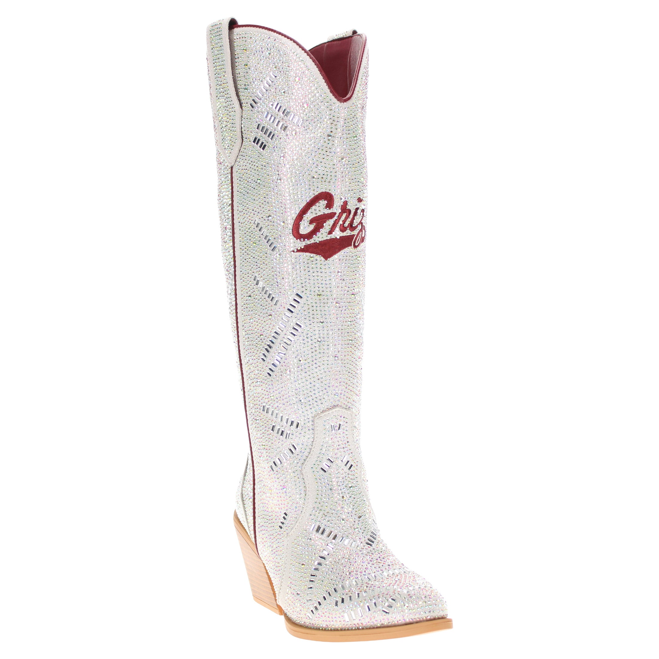 Women's University of Montana Natural Tall Bling Cowgirl Boots Amber by V by Vaccari