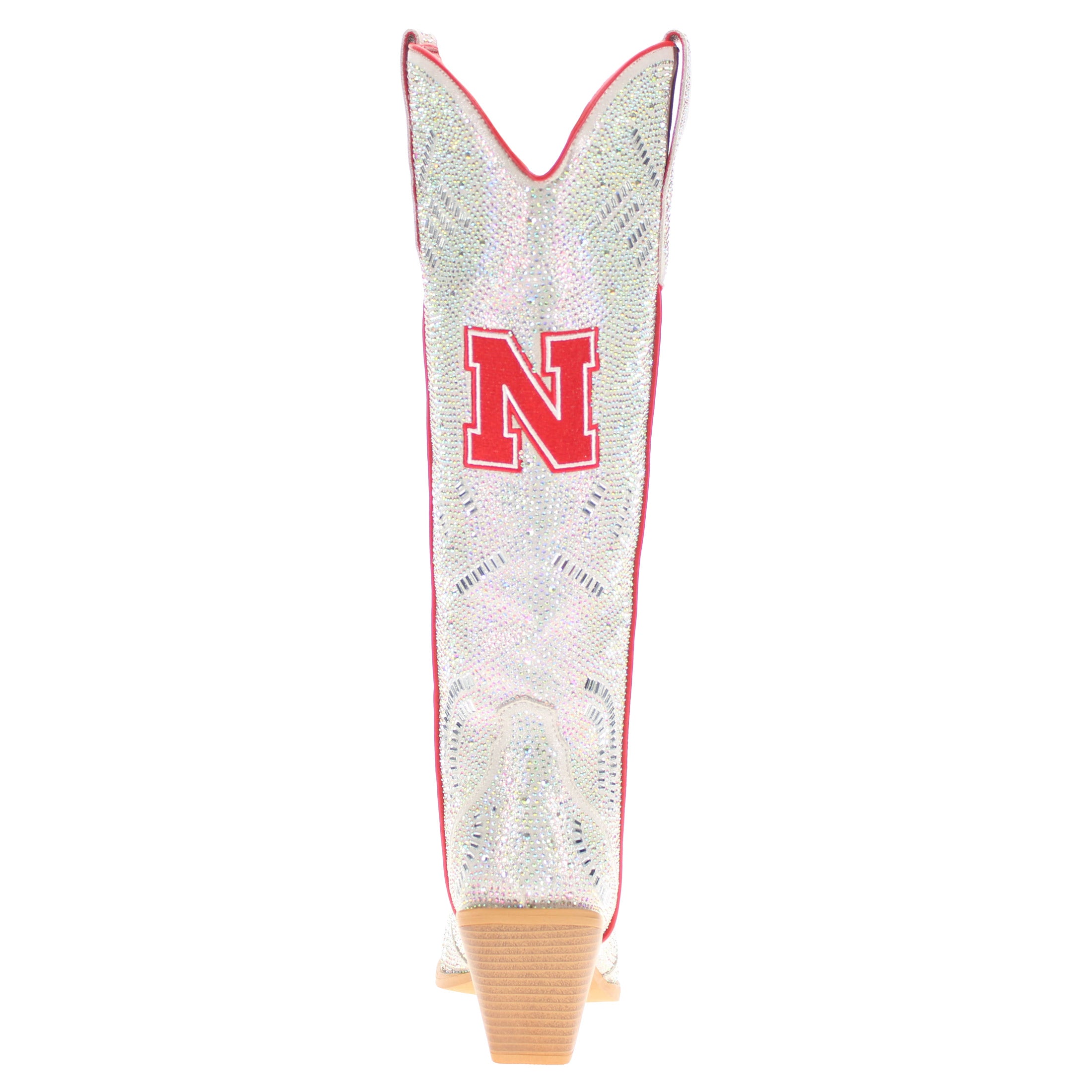 Women's University of Nebraska Natural Tall Bling Cowgirl Boots Amber by V by Vaccari