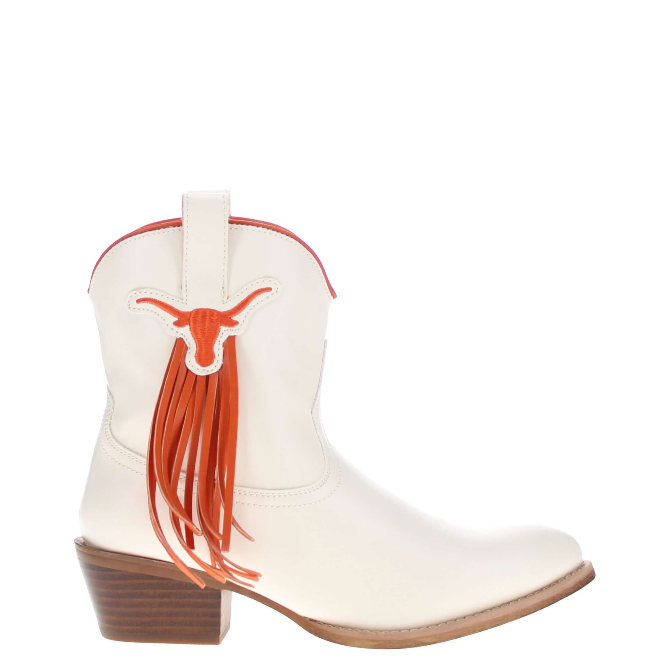 Women's University of Texas Bone Fringe Bootie Lucy By V By Vaccari