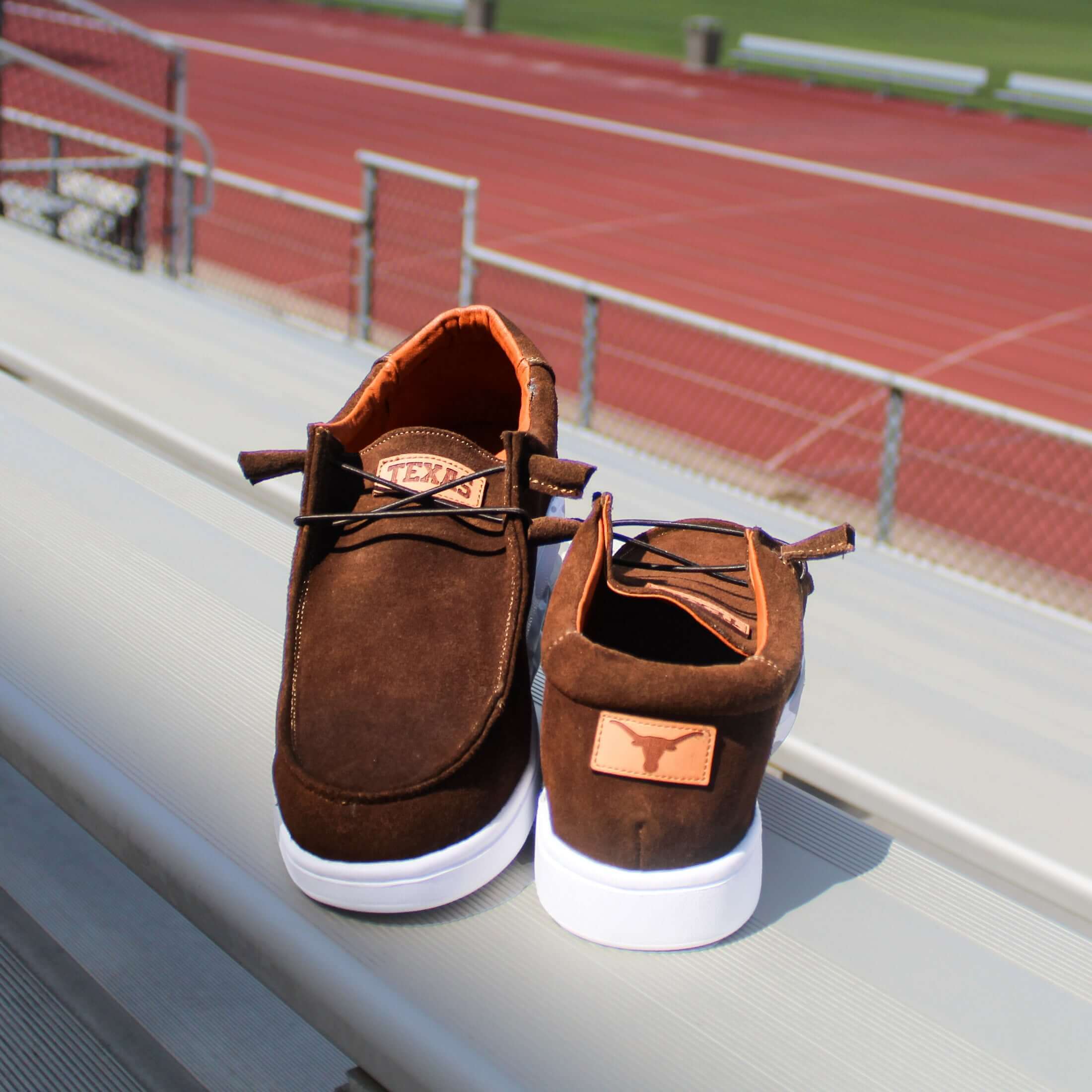 Men's University of Texas leather suede slip-on shoes