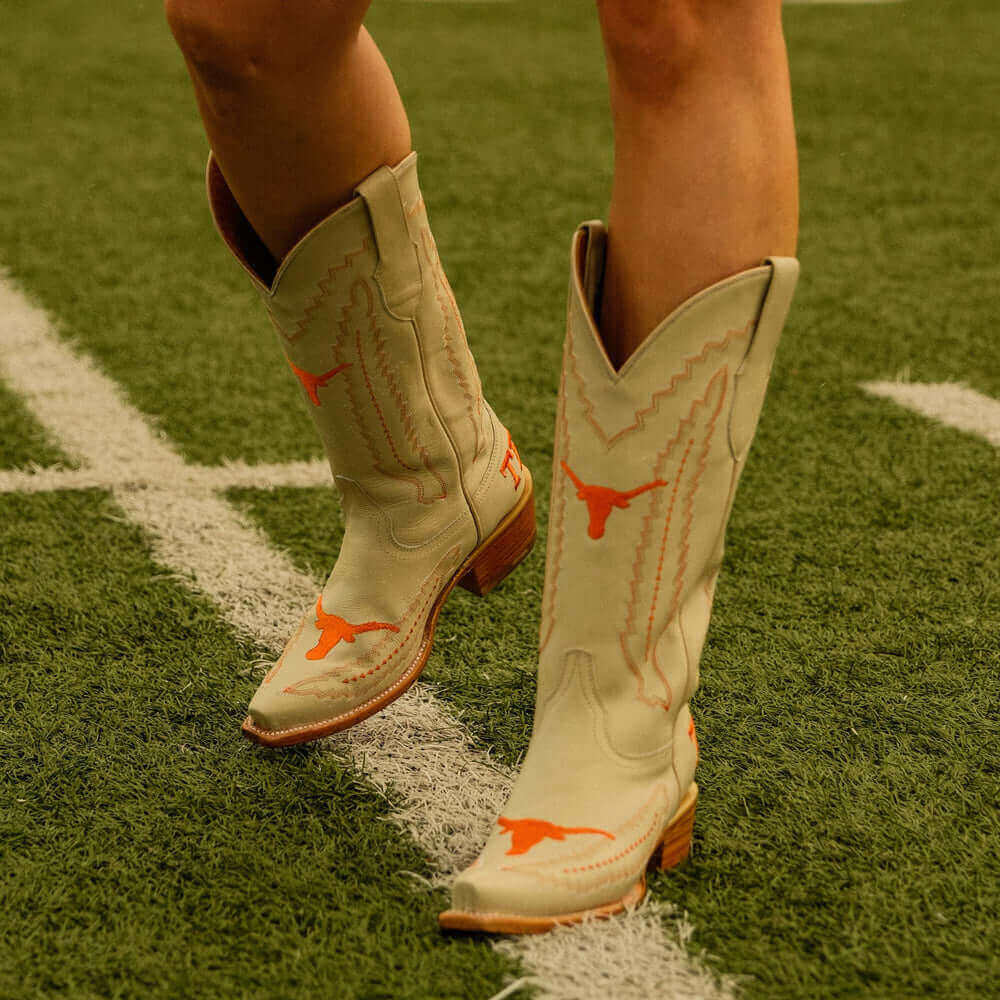 University of Texas Bone Cowgirl Boots Naomi by Vaccari University