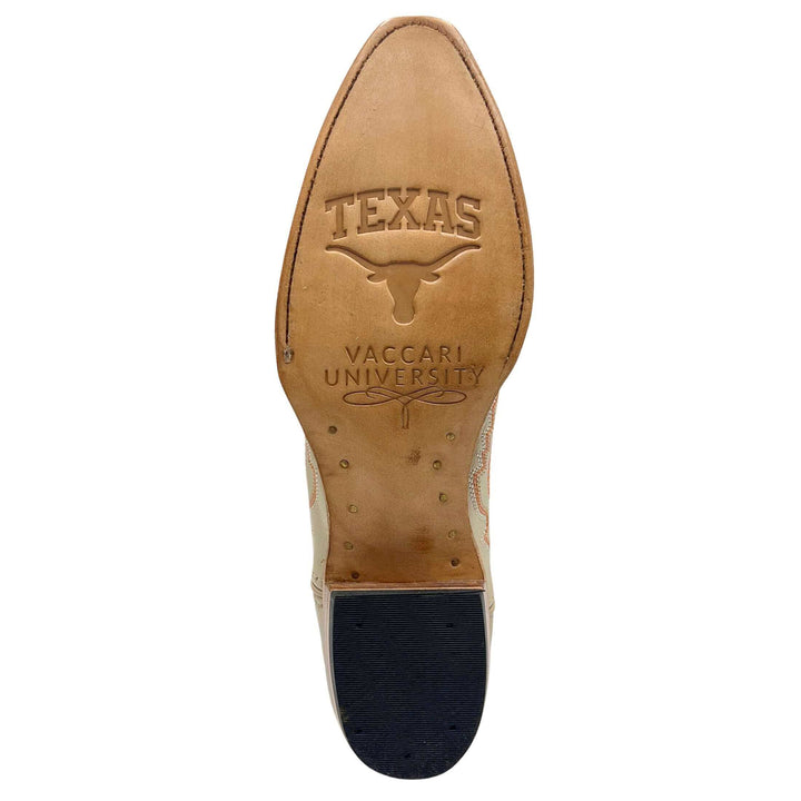 Women's University of Texas Longhorns Cowgirl Boots | UT White Snip Toe Boots | Officially Licensed | Naomi
