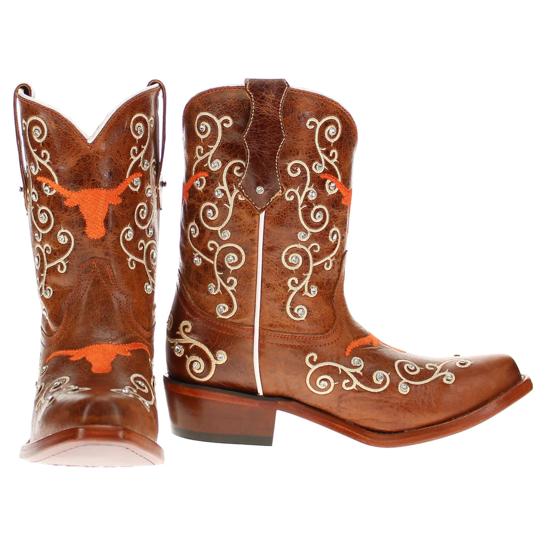 Kid's Chloe University of Texas Scroll Cowgirl Boots by Vaccari