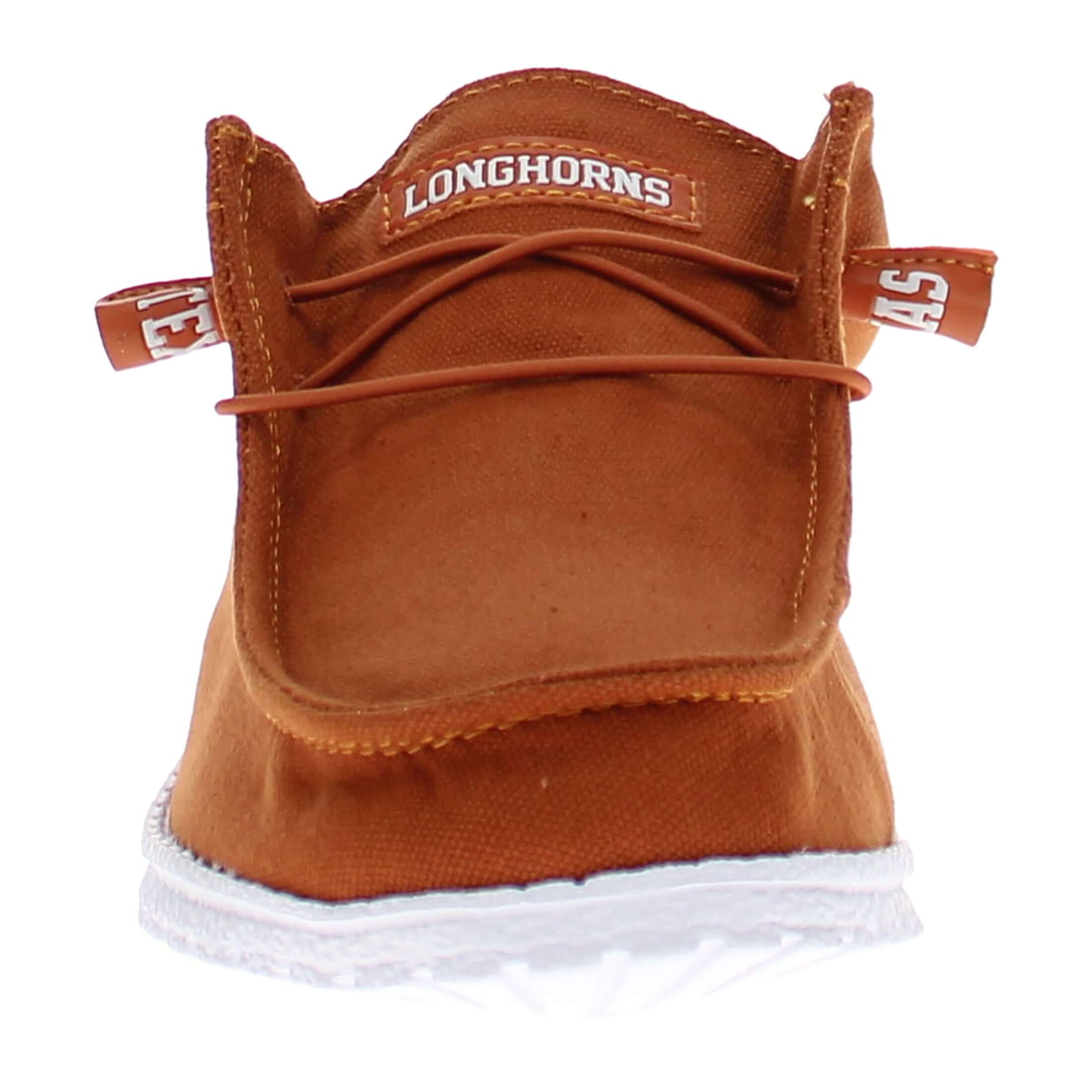 Mens University of Texas Longhorns Brunt Orange Canvas Shoes by Vaccari