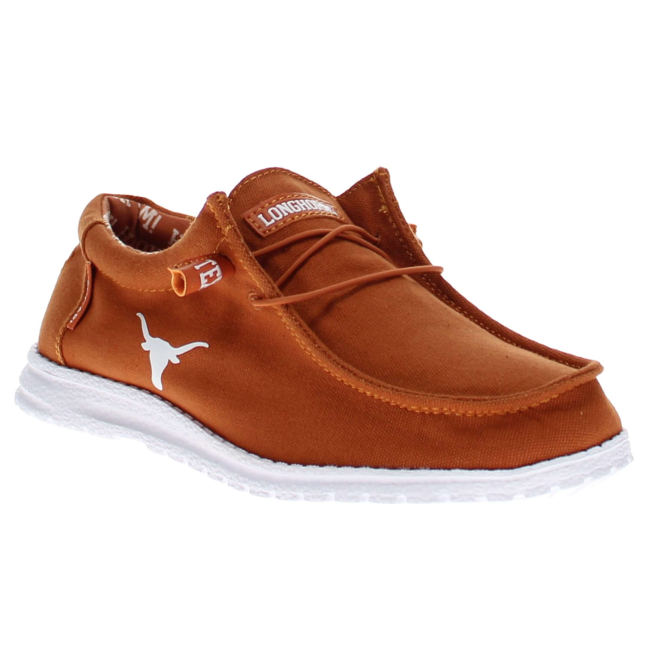 Mens University of Texas Longhorns Brunt Orange Canvas Shoes by Vaccari