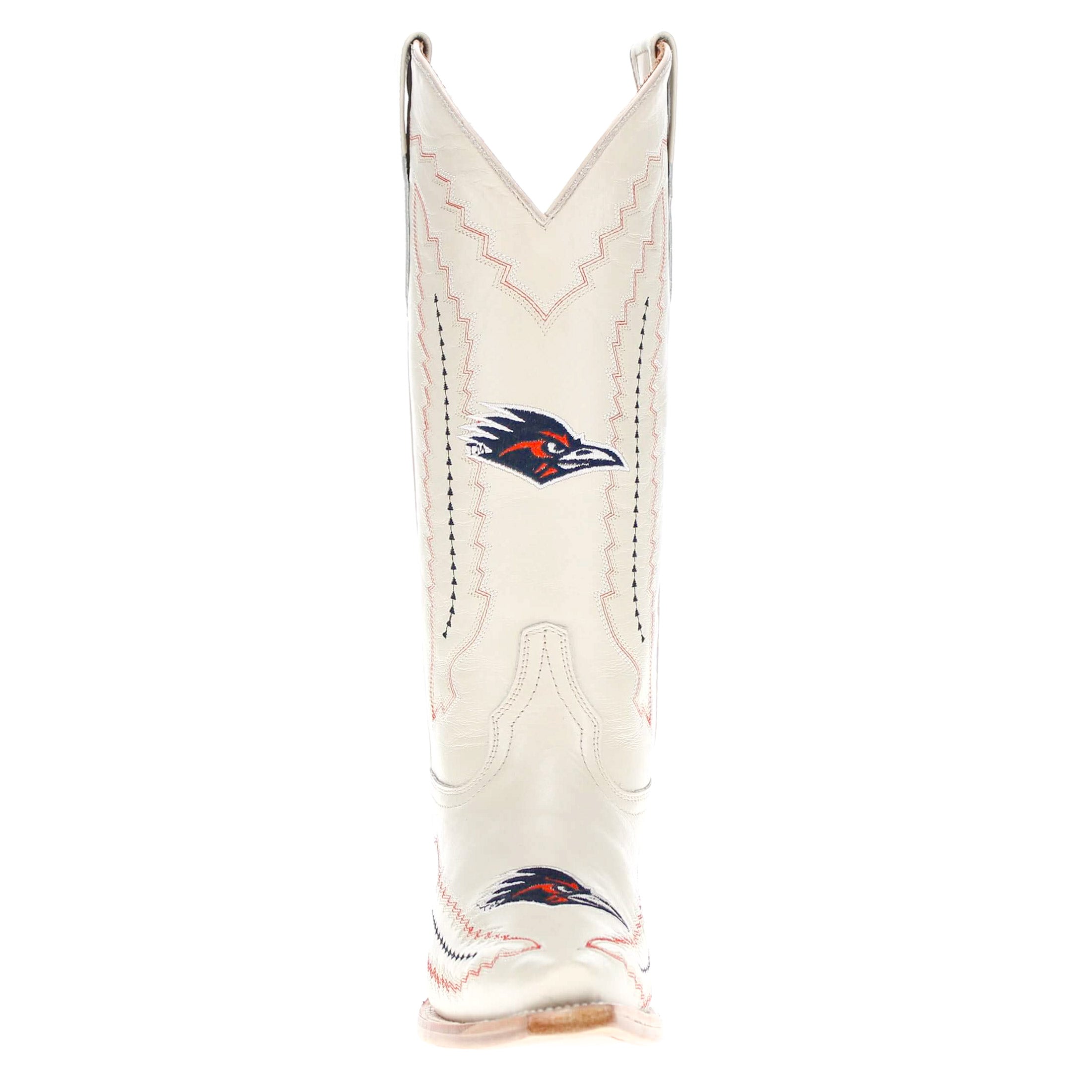 Women's University of Texas at San Antonio Roadrunners Bone Leather Snip Toe Cowgirl Boots by Vaccari