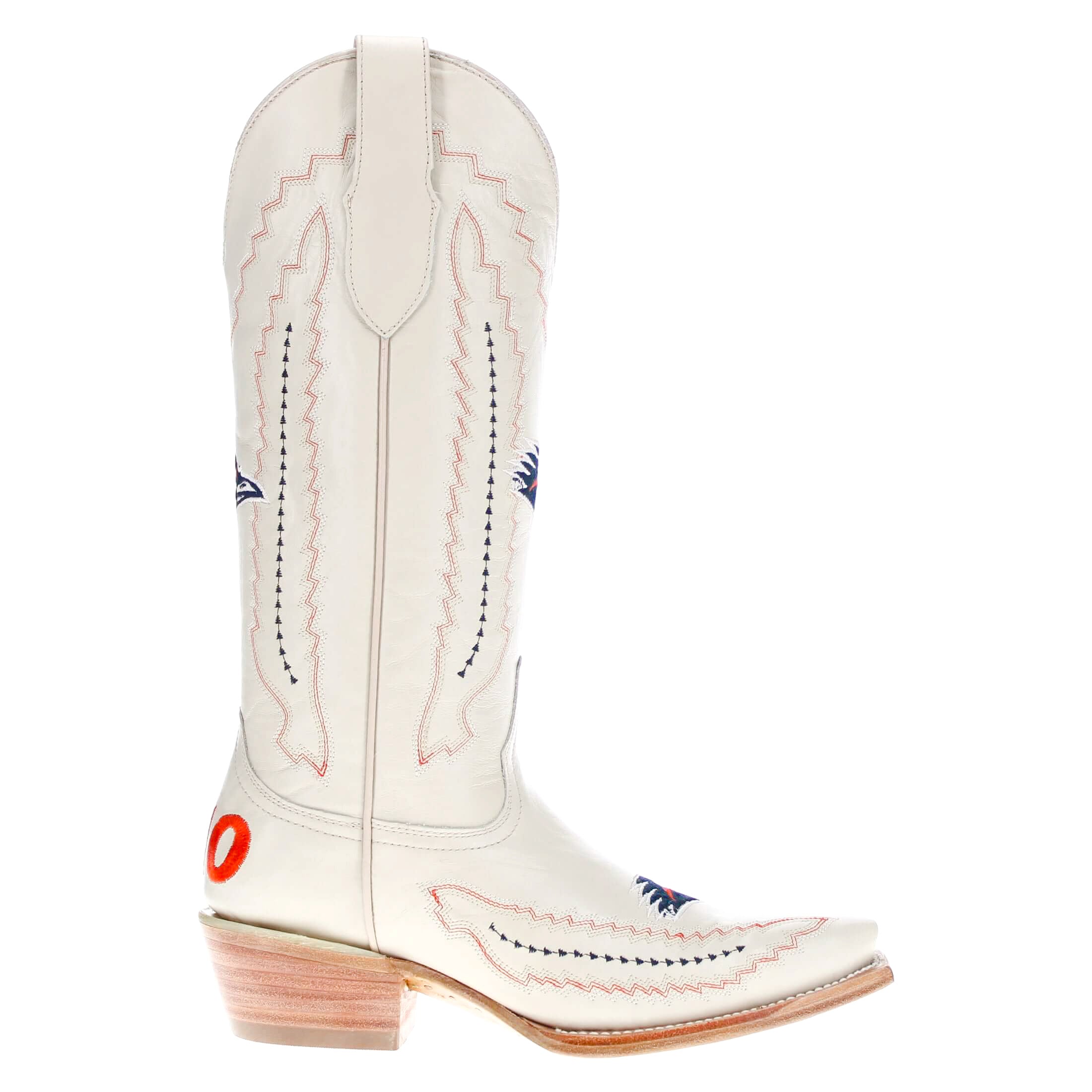 Women's University of Texas at San Antonio Roadrunners Bone Leather Snip Toe Cowgirl Boots by Vaccari