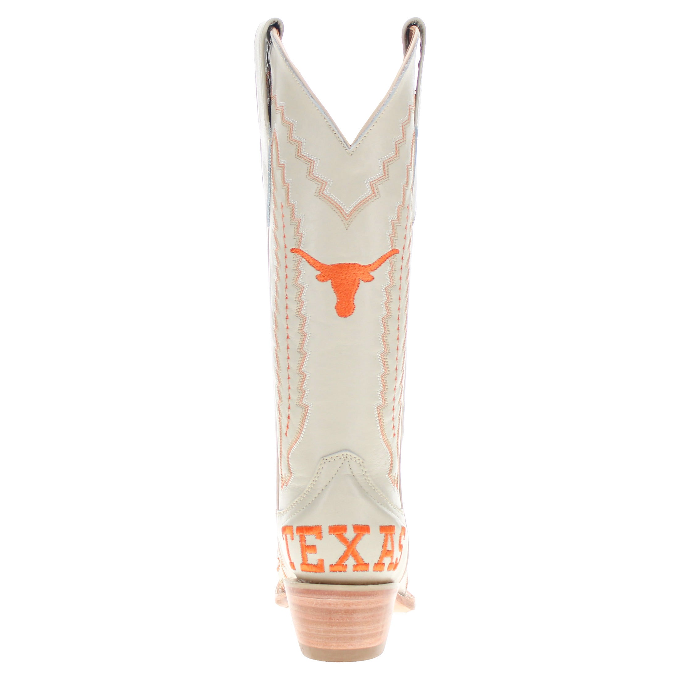 Women's University of Texas Longhorns Cowgirl Boots | UT White Snip Toe Boots | Officially Licensed | Naomi