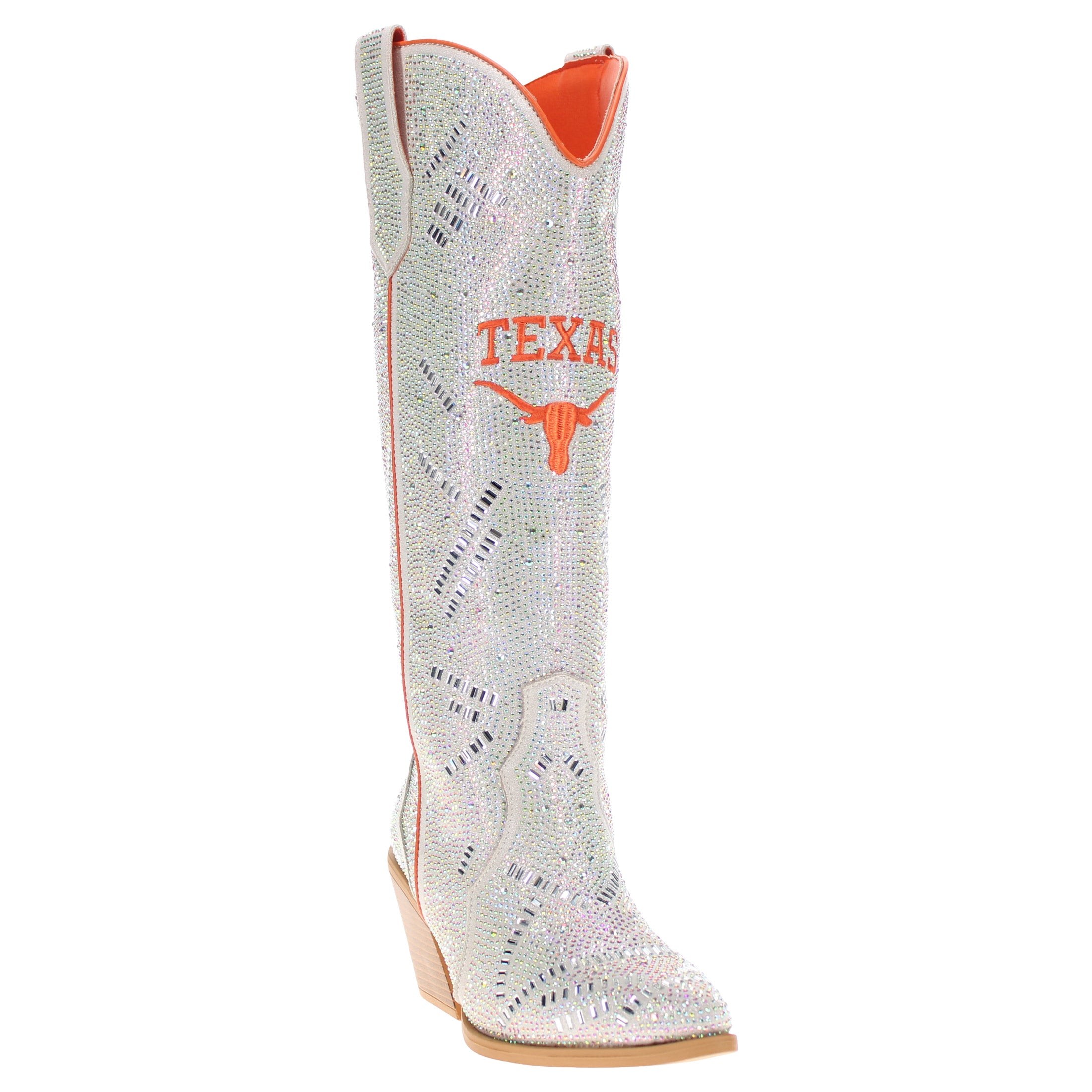 Women's University of Texas Natural Tall Bling Cowgirl Boots Amber by V by Vaccari
