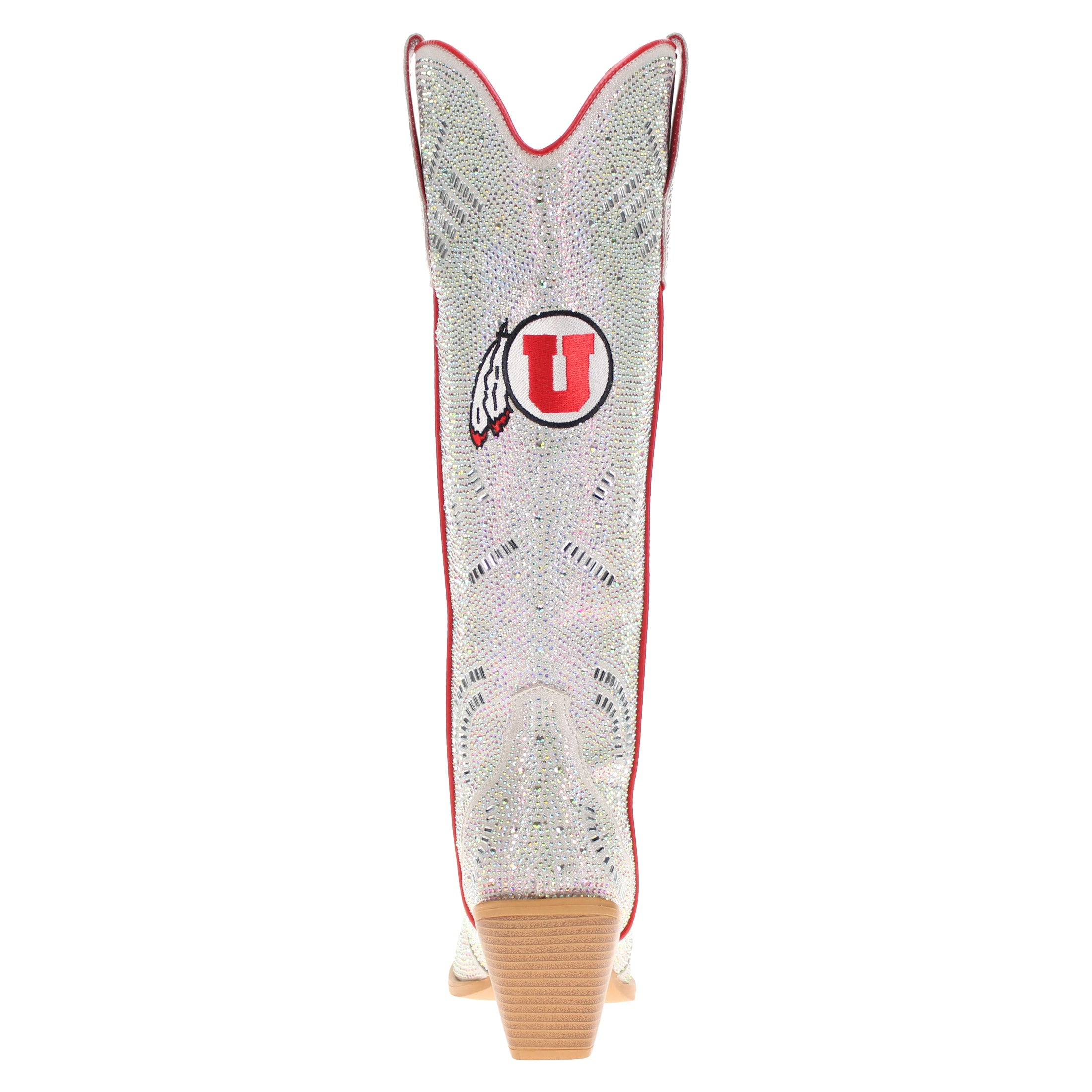 Women's University of Utah Natural Tall Bling Cowgirl Boots Amber by V by Vaccari