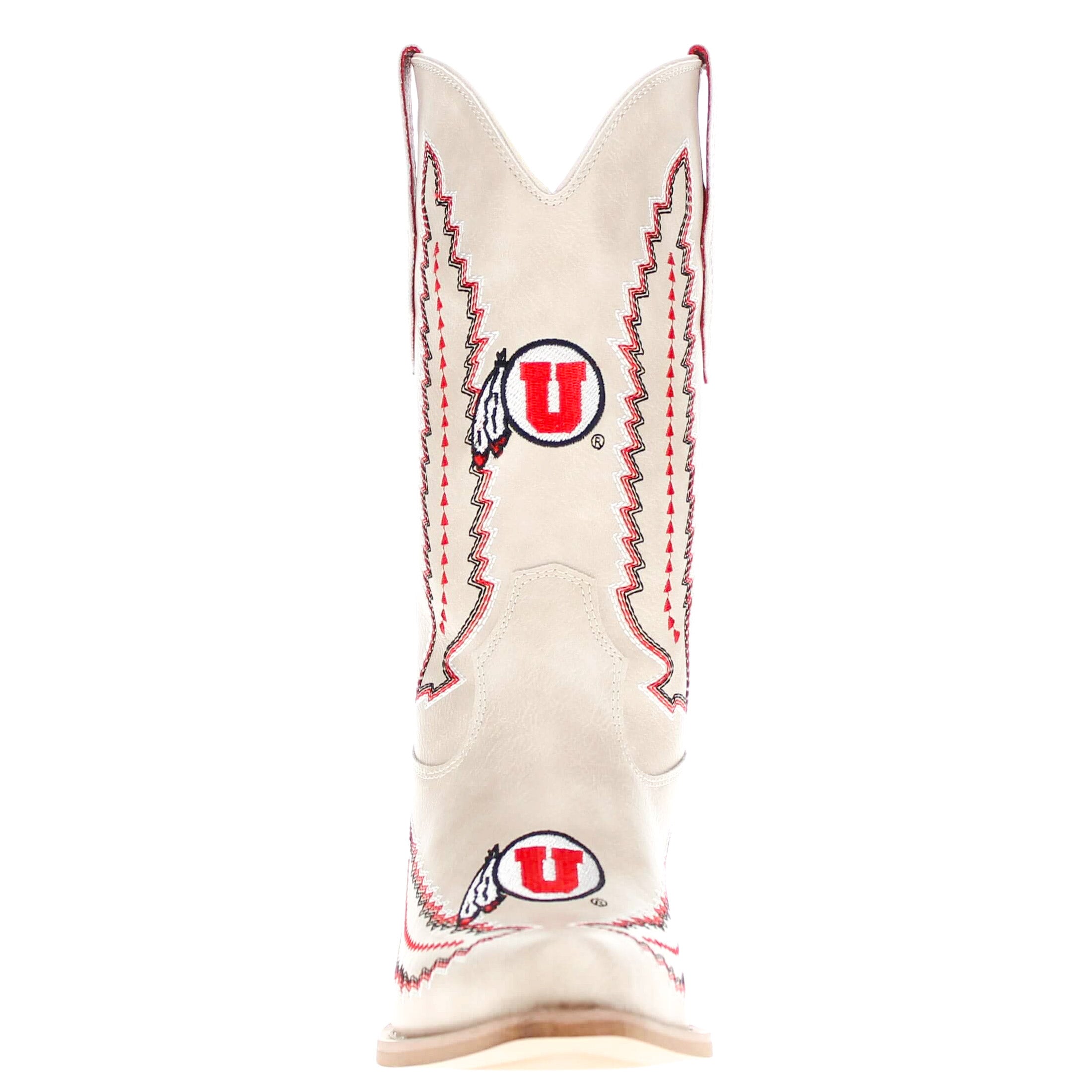 Women's University of Utah Bone Cowgirl Boot Mimi by V by Vaccari