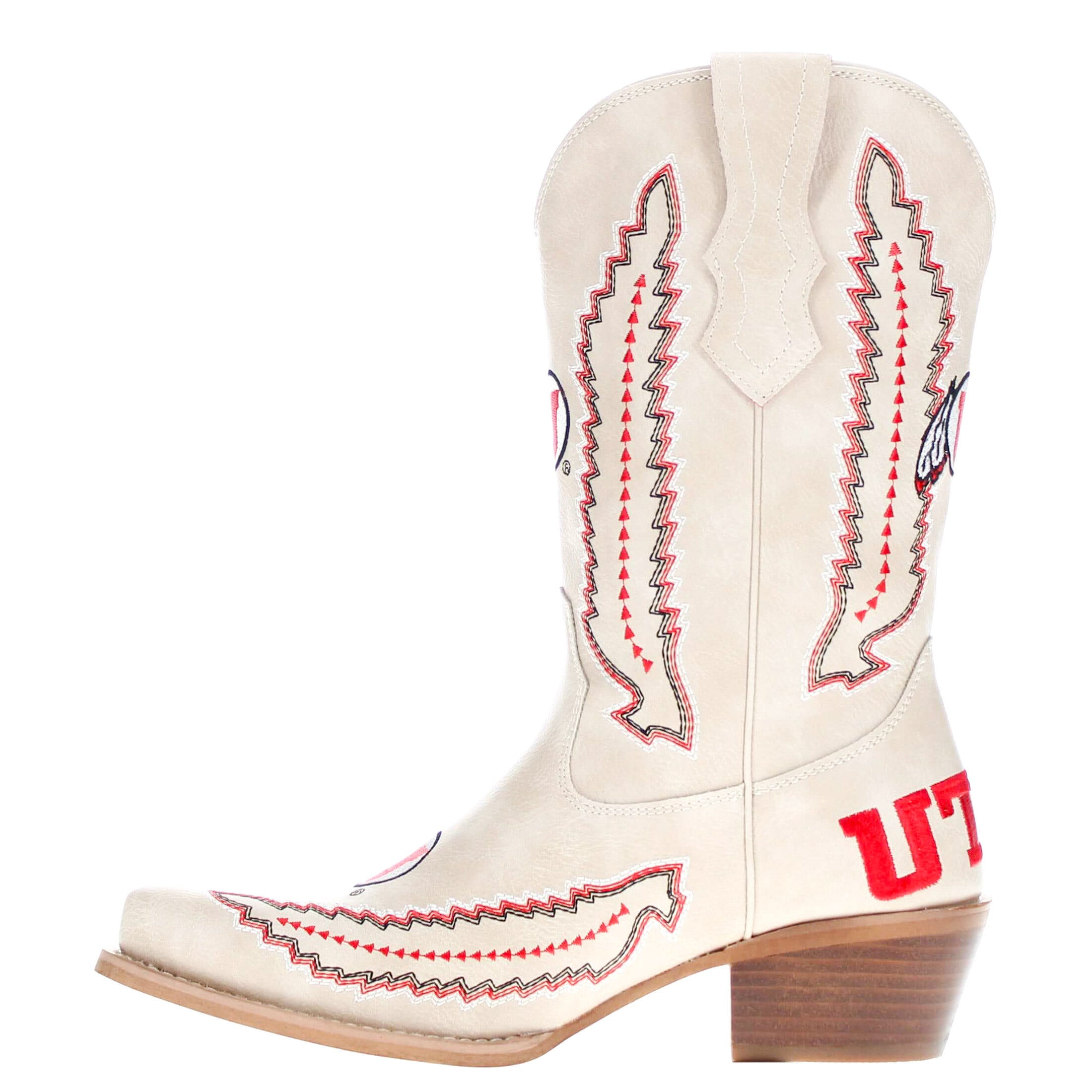 Women's University of Utah Bone Cowgirl Boot Mimi by V by Vaccari