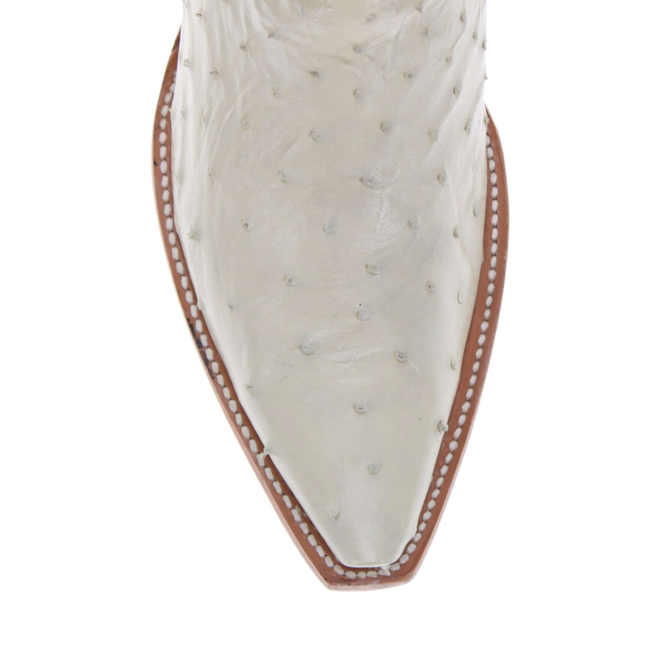 Men's White Ostrich Cowboy Boots Theo by Vaccari Core