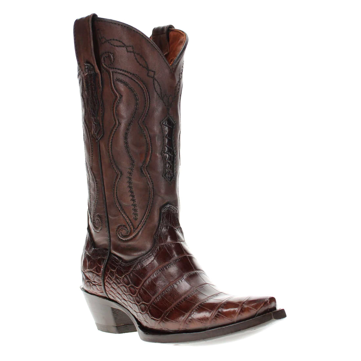 Women's Vaccari American Alligator Belly Snip Toe Boots by Vaccari