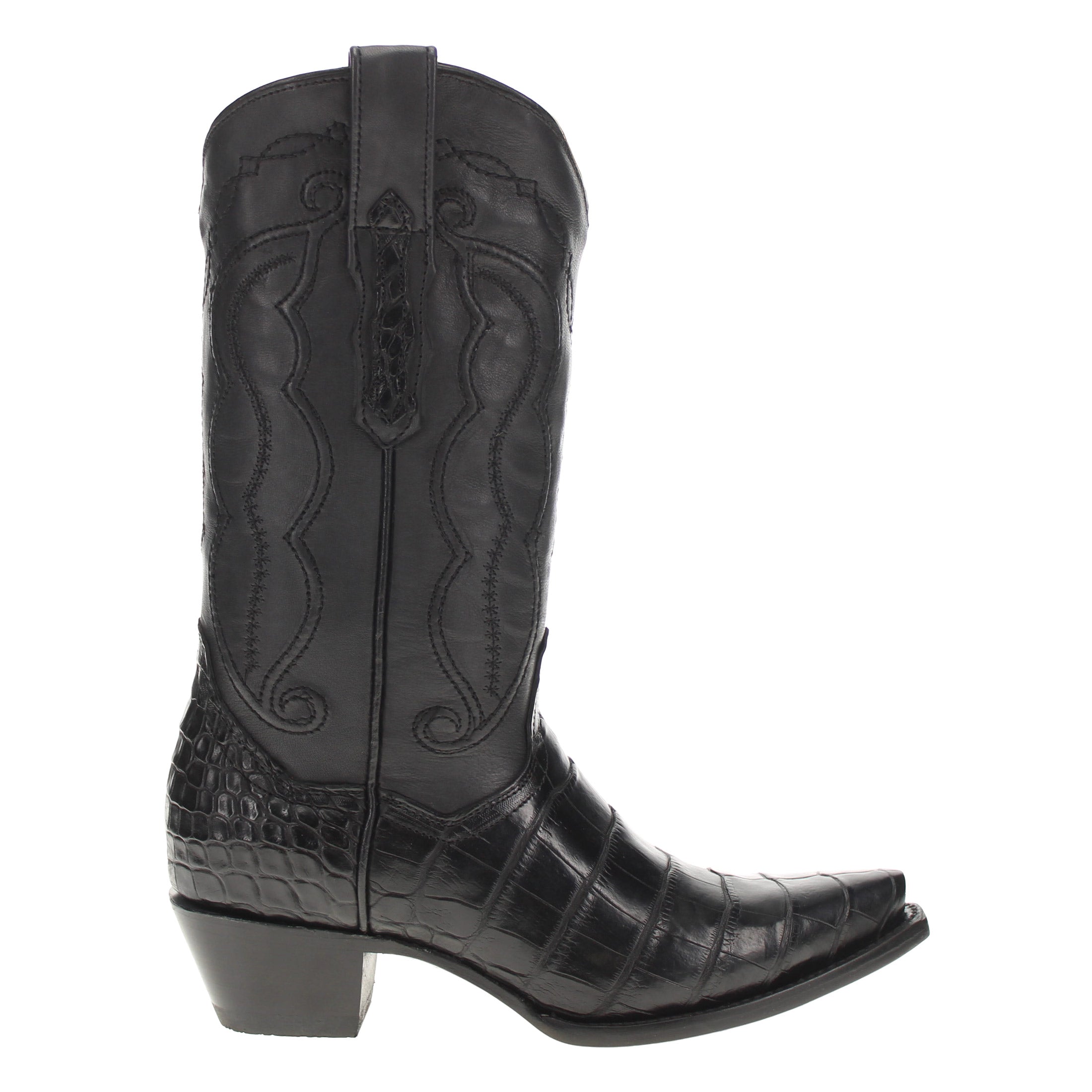 Womens Vaccari American Alligator Belly Snip Toe Boots by Vaccari