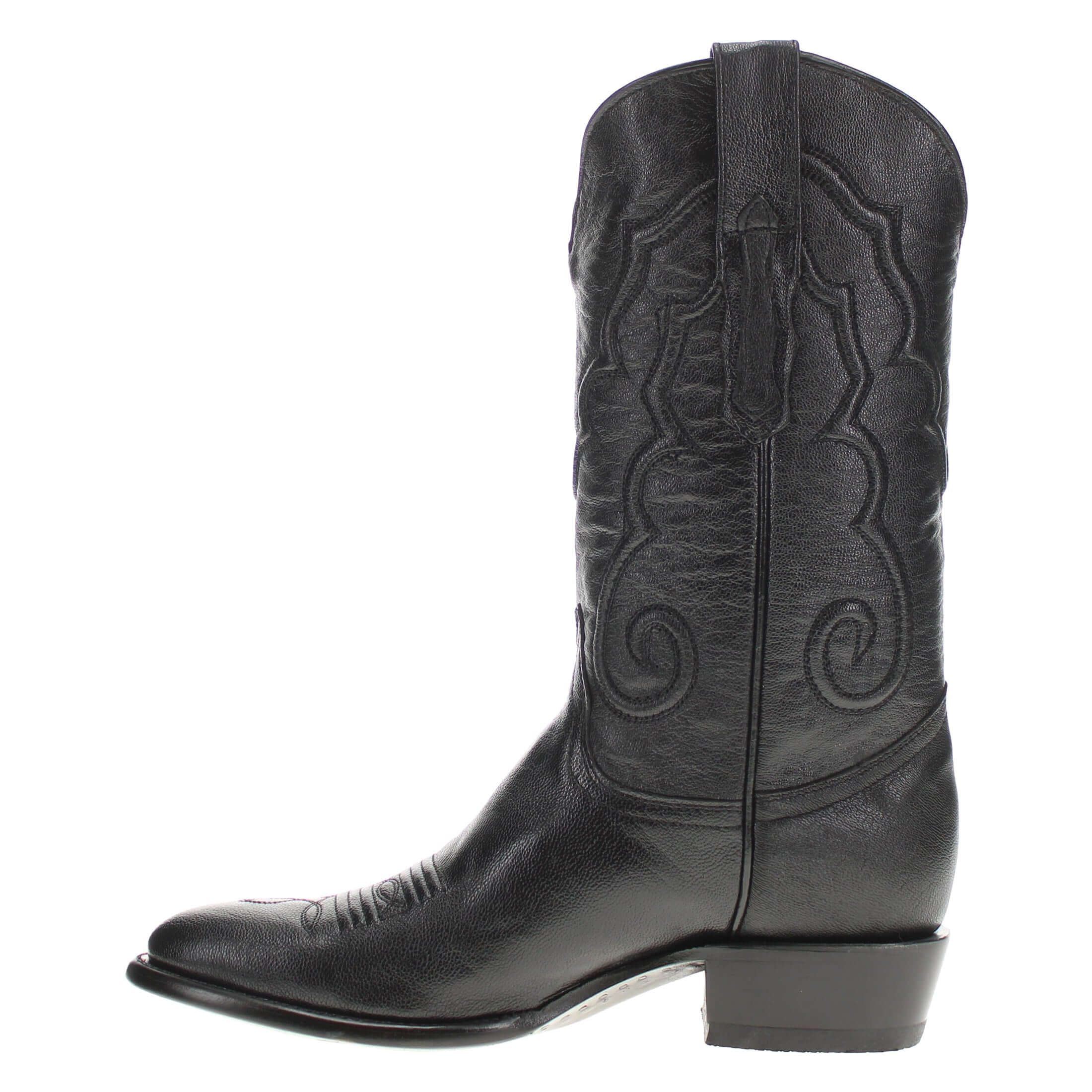 Men's Black Italian Leather Cowboy Boots Enzo by Vaccari Core