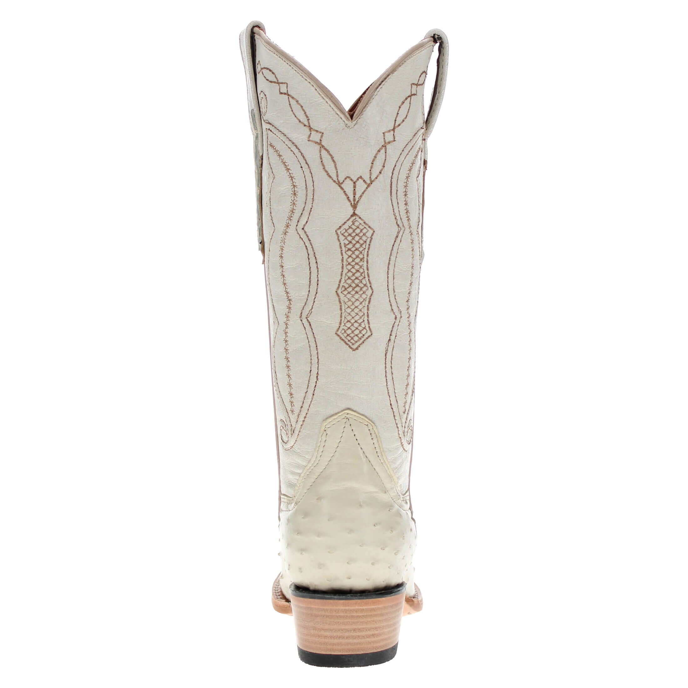 Women's White Ostirch Cowgirl Boots Victoria by Vaccari Core