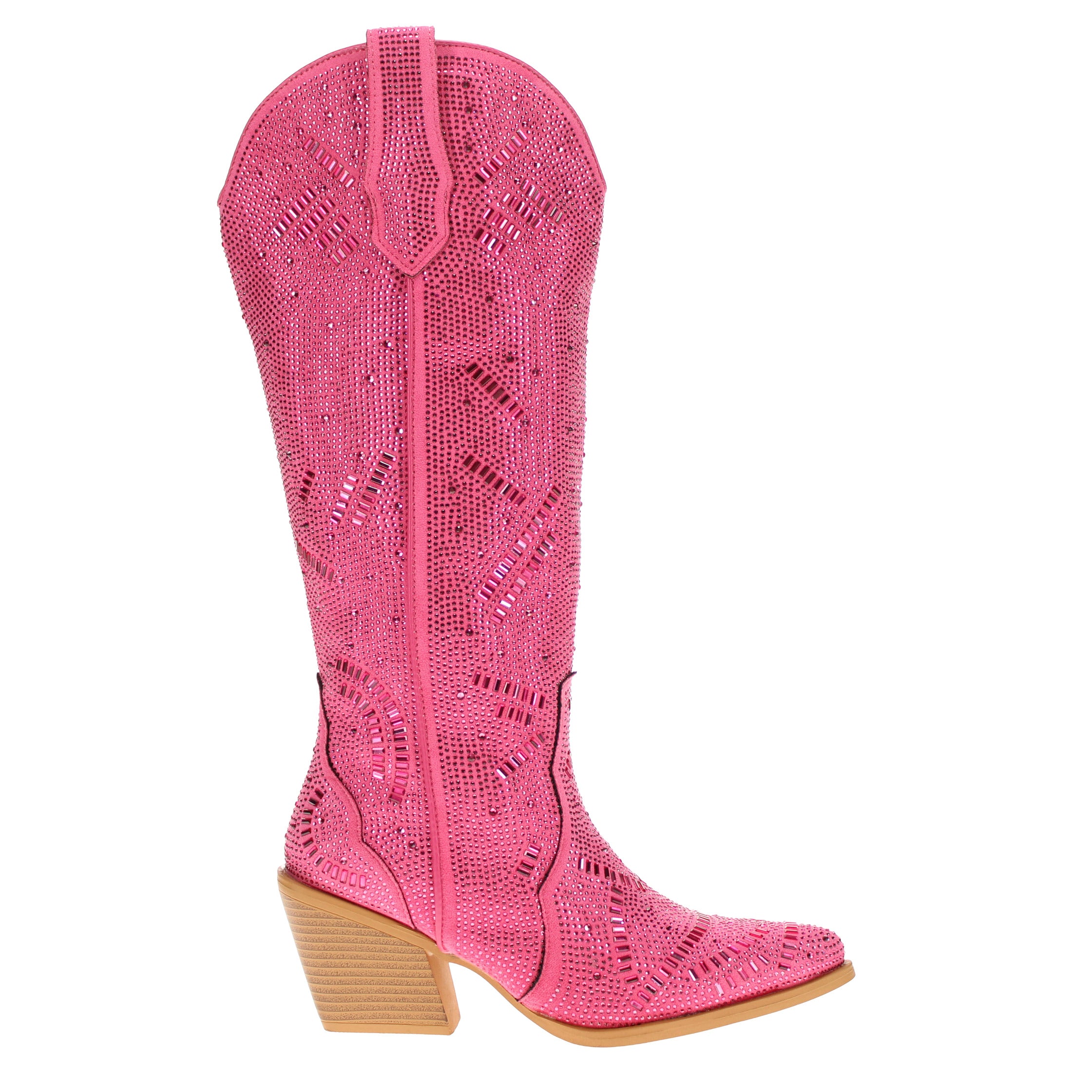 Women's Pink Tall Bling Cowgirl Boots Sierra by V by Vaccari