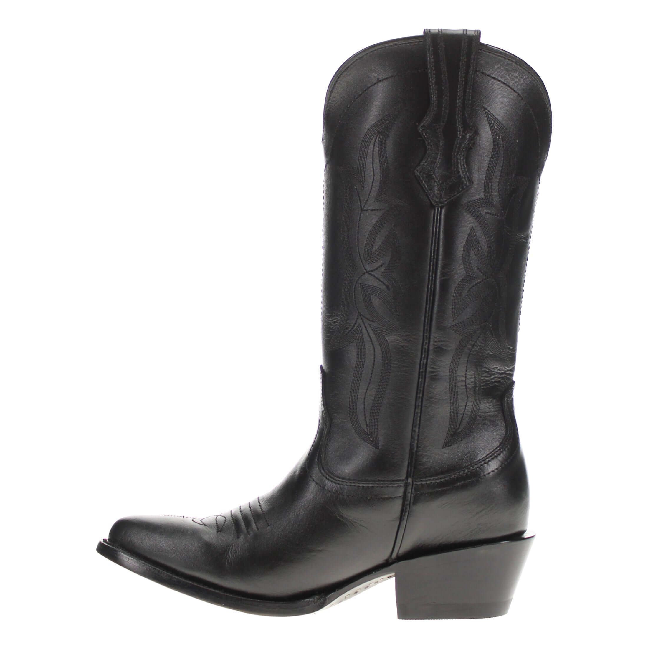 Women's Black Leather Cowgirl Boots Quinn by Vaccari Core