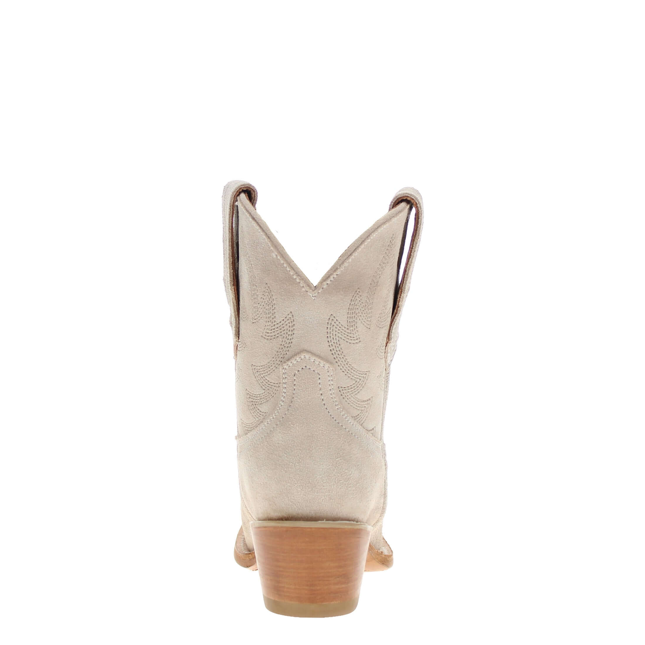 Women's Ivory Suede Leather Cowgirl Booties Emma by Vaccari Core