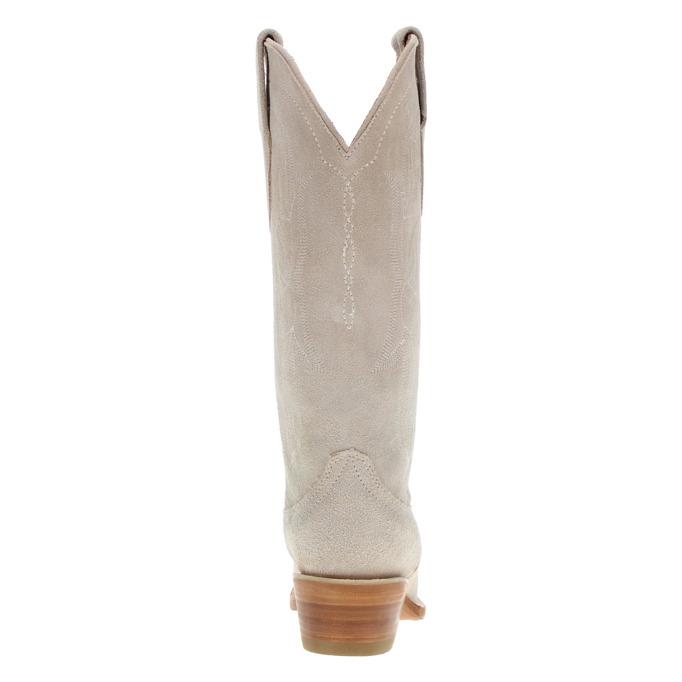 Women's Ivory Suede Leather Cowgirl Boots Sloane by Vaccari Core