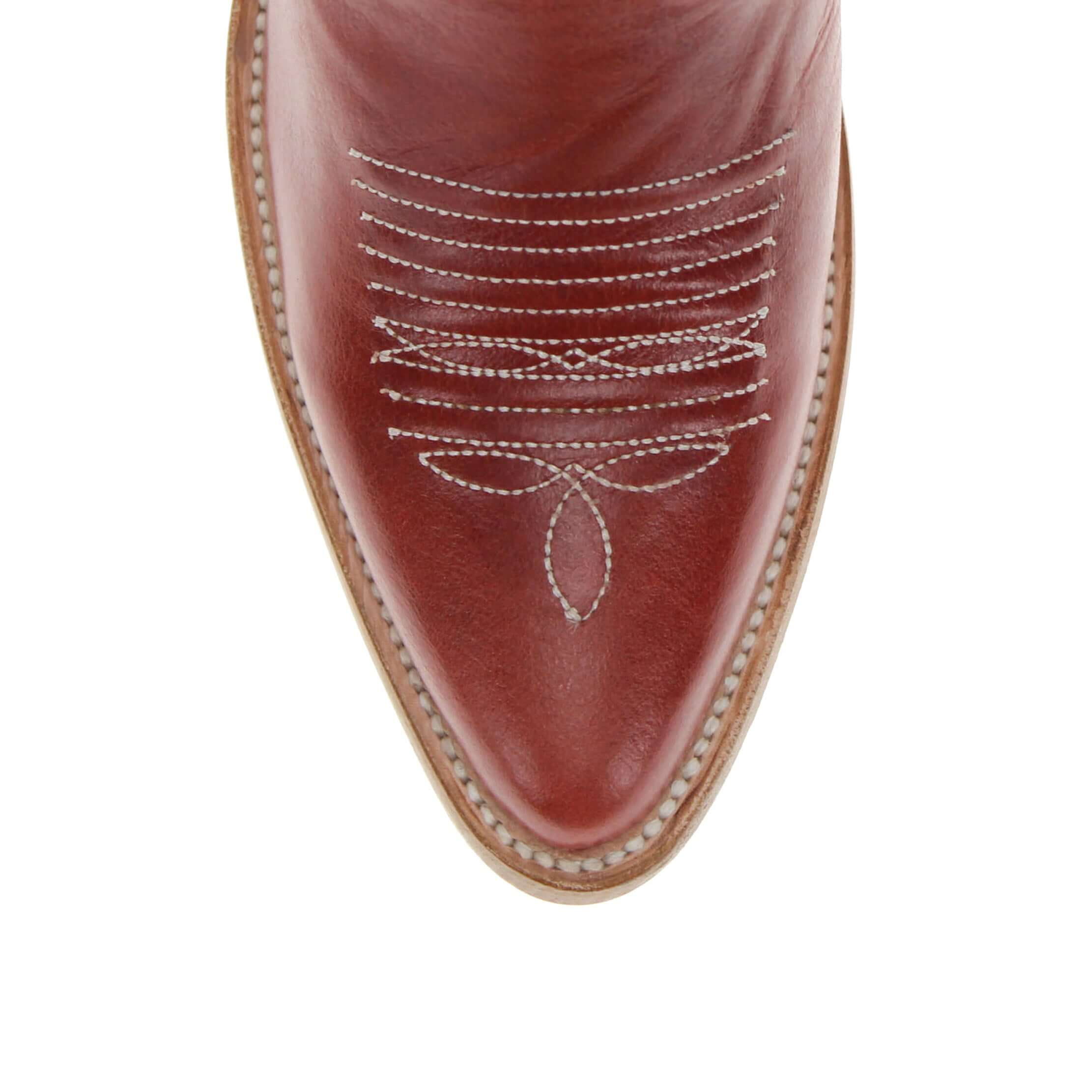 Women's Barnwood Red Leather Cowgirl Booties Emma by Vaccari Core