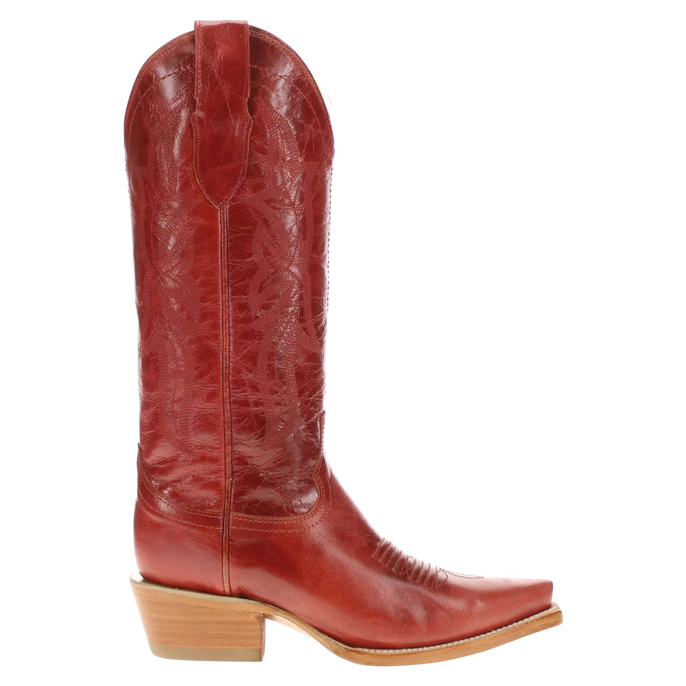 Women's Barnwood Red Leather Cowgirl Boots Sloane by Vaccari Core