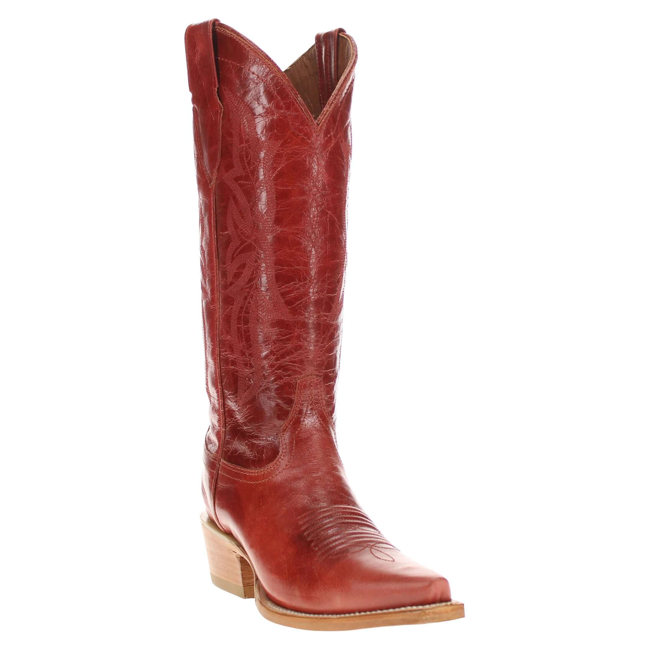 Women's Barnwood Red Leather Cowgirl Boots Sloane by Vaccari Core