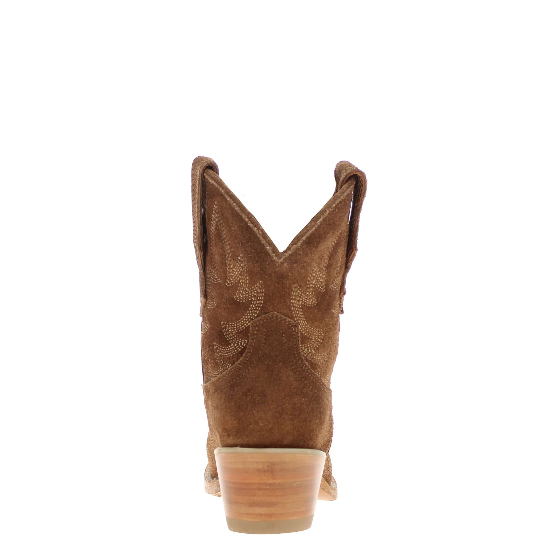 Women's Sand Suede Leather Cowgirl Booties Emma by Vaccari Core
