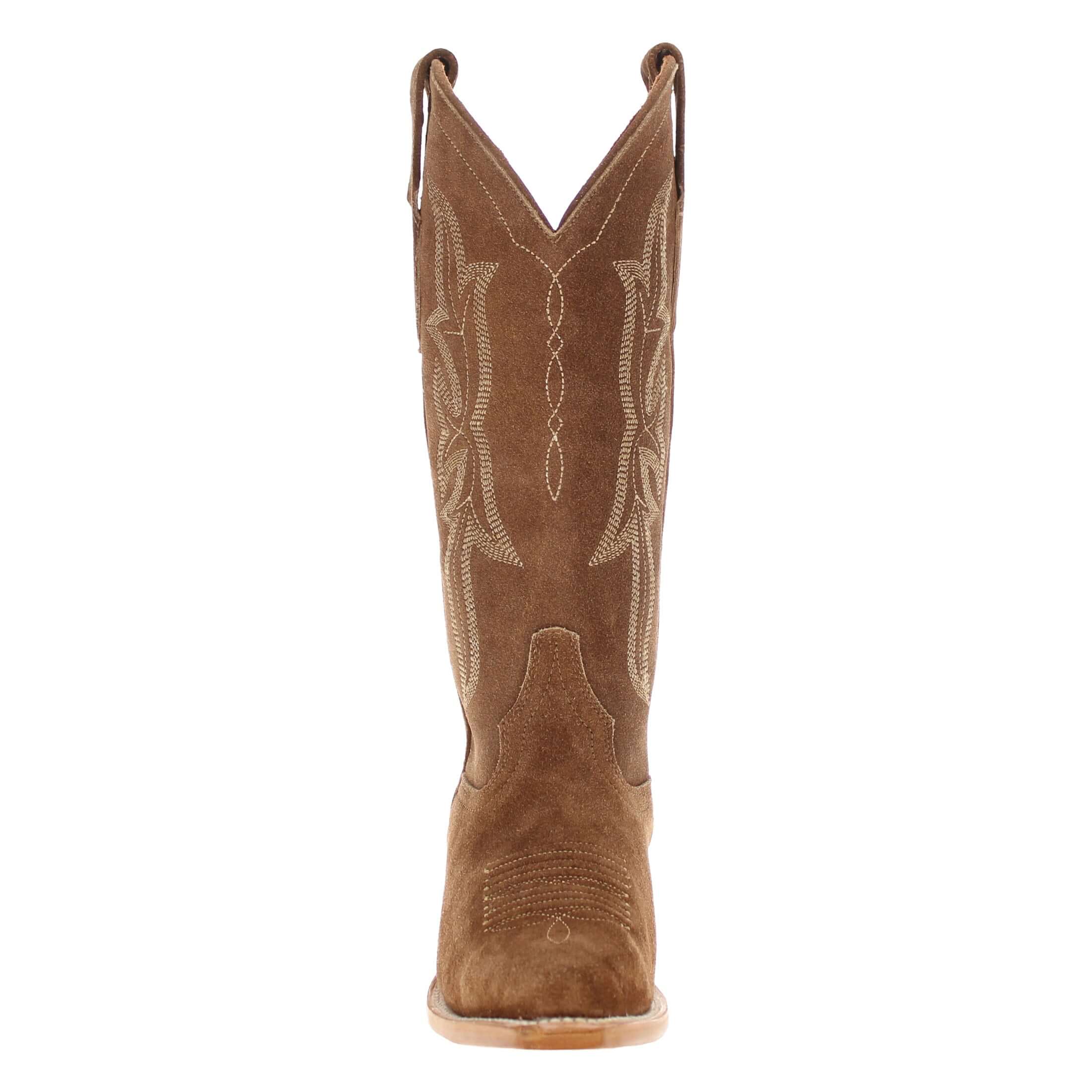 Women's Sand Suede Leather Cowgirl Boots Sloane by Vaccari Core
