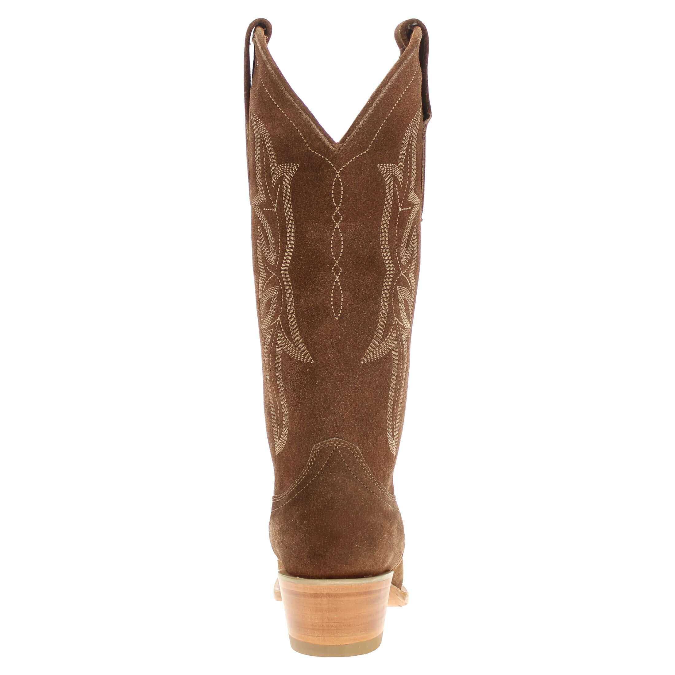 Women's Sand Suede Leather Cowgirl Boots Sloane by Vaccari Core