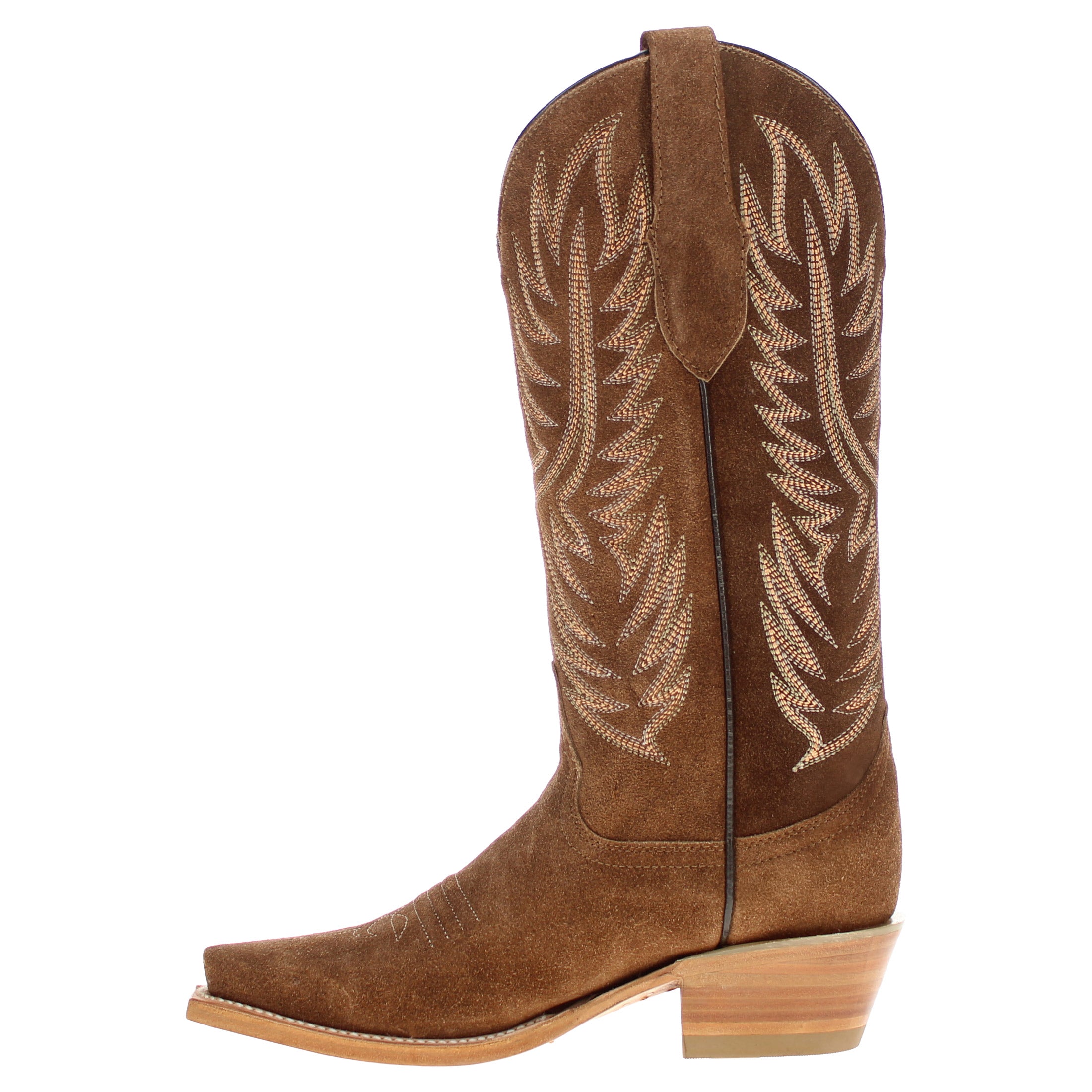 Women's Tan Suede Boots Izzy Cowgirl Boots by Vaccari