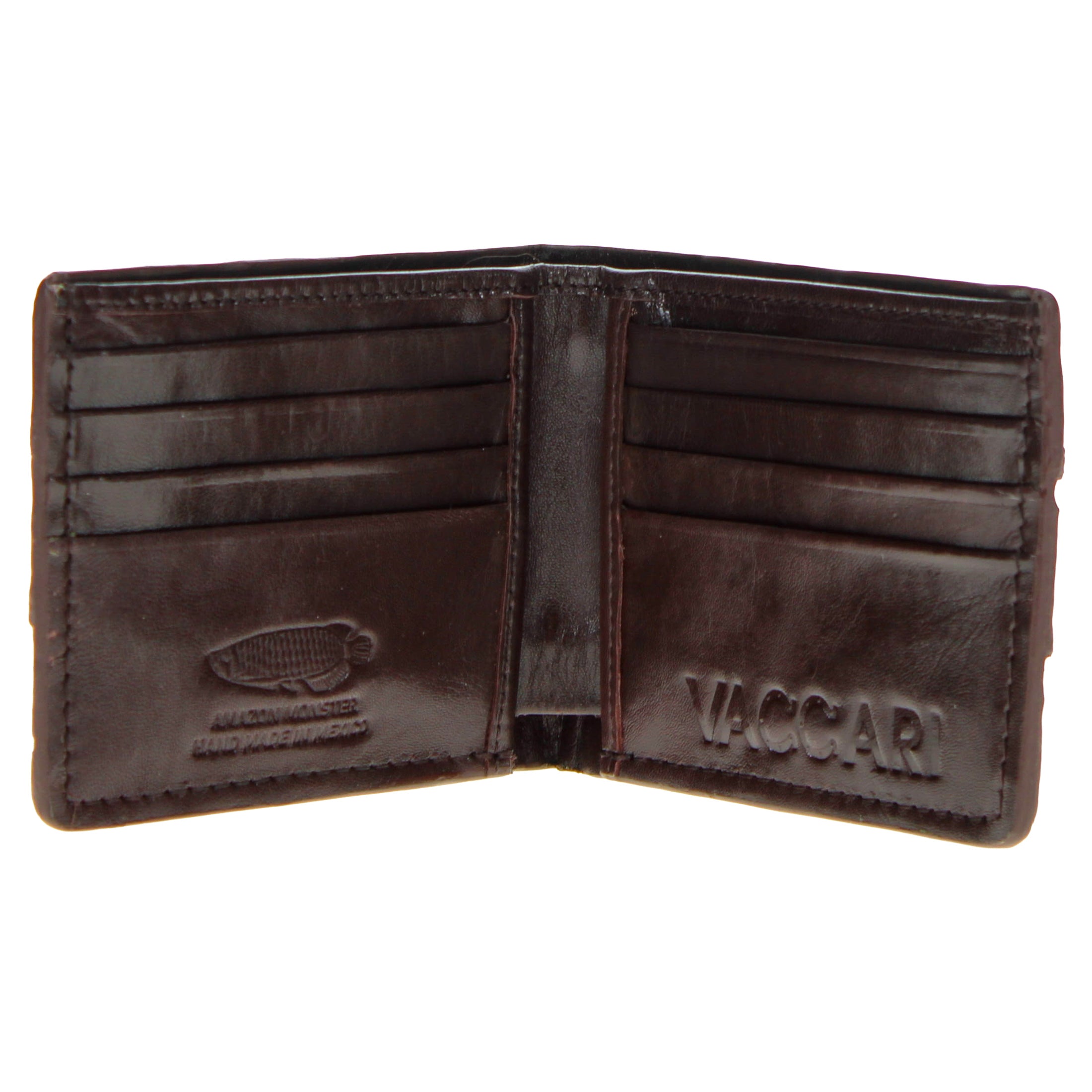 Men's Rustic Brown Pirarucu Fish Billfold Wallet