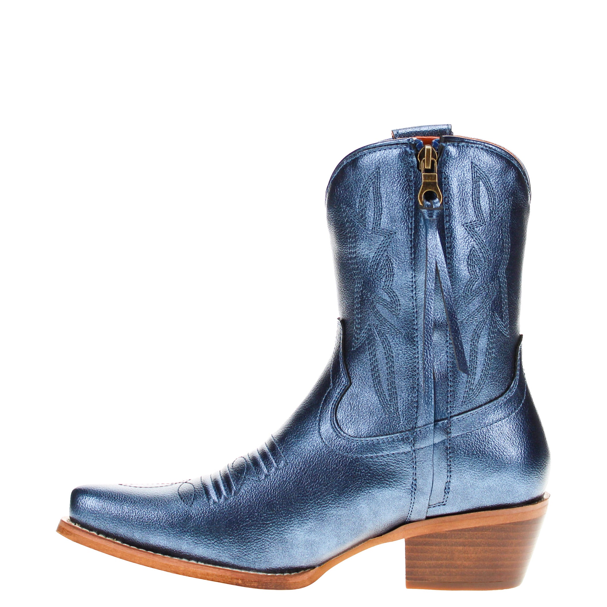 Women's Blue Cowgirl Boots with Color Tassel Jane by V by Vaccari