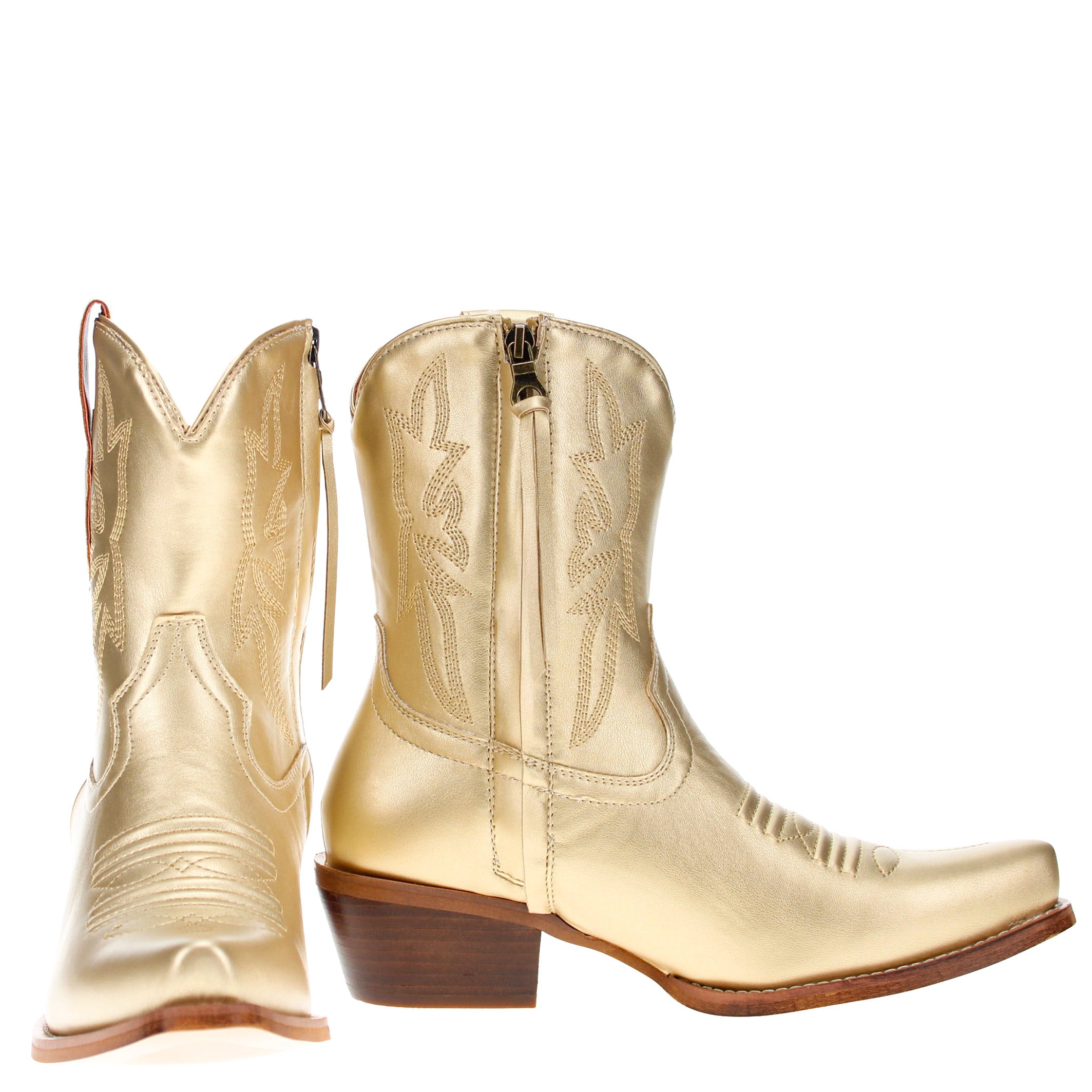 Women's Gold Cowgirl Boots with Color Tassel Jane by V by Vaccari