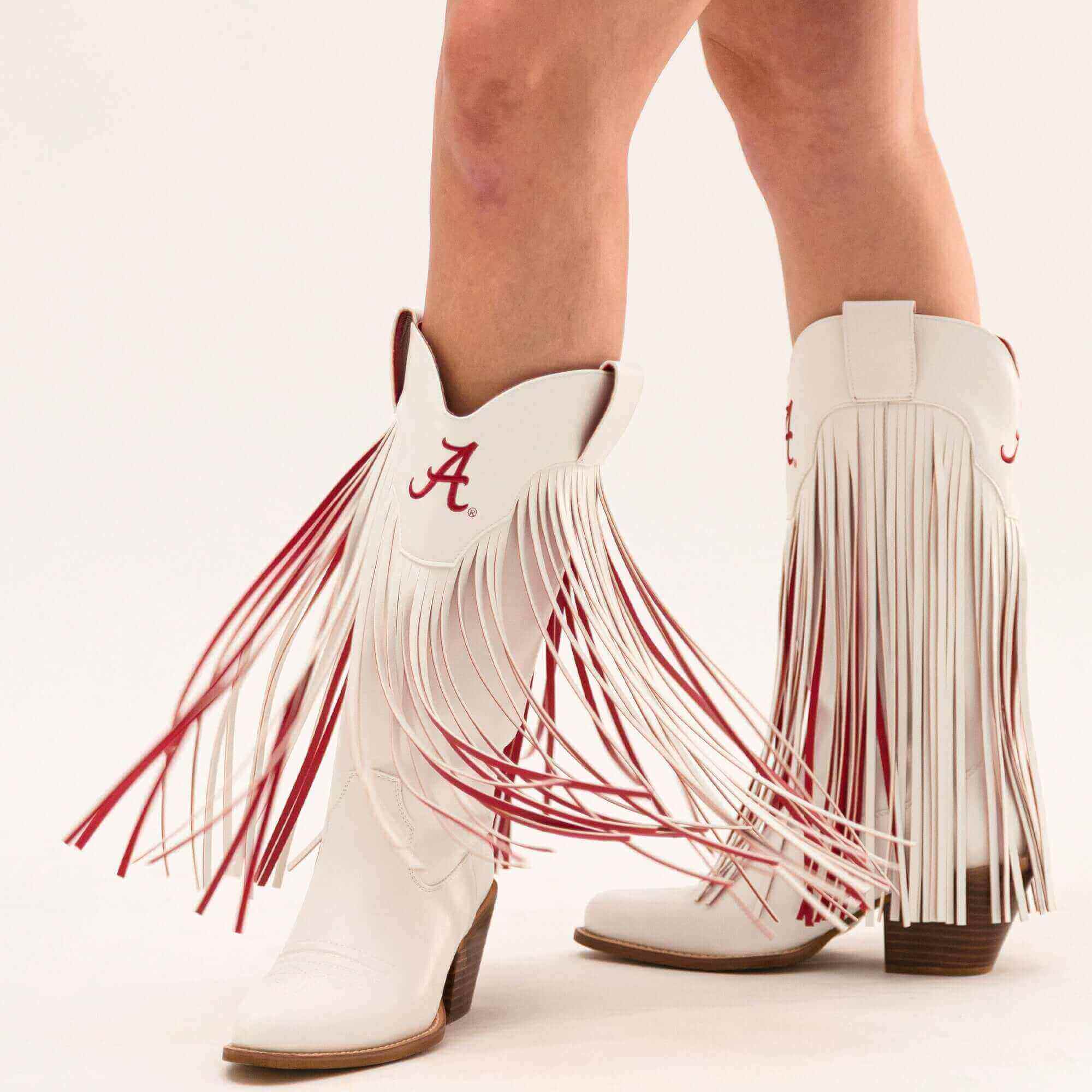 Women's University of Alabama White Cowgirl Boots Kacey V by Vaccari
