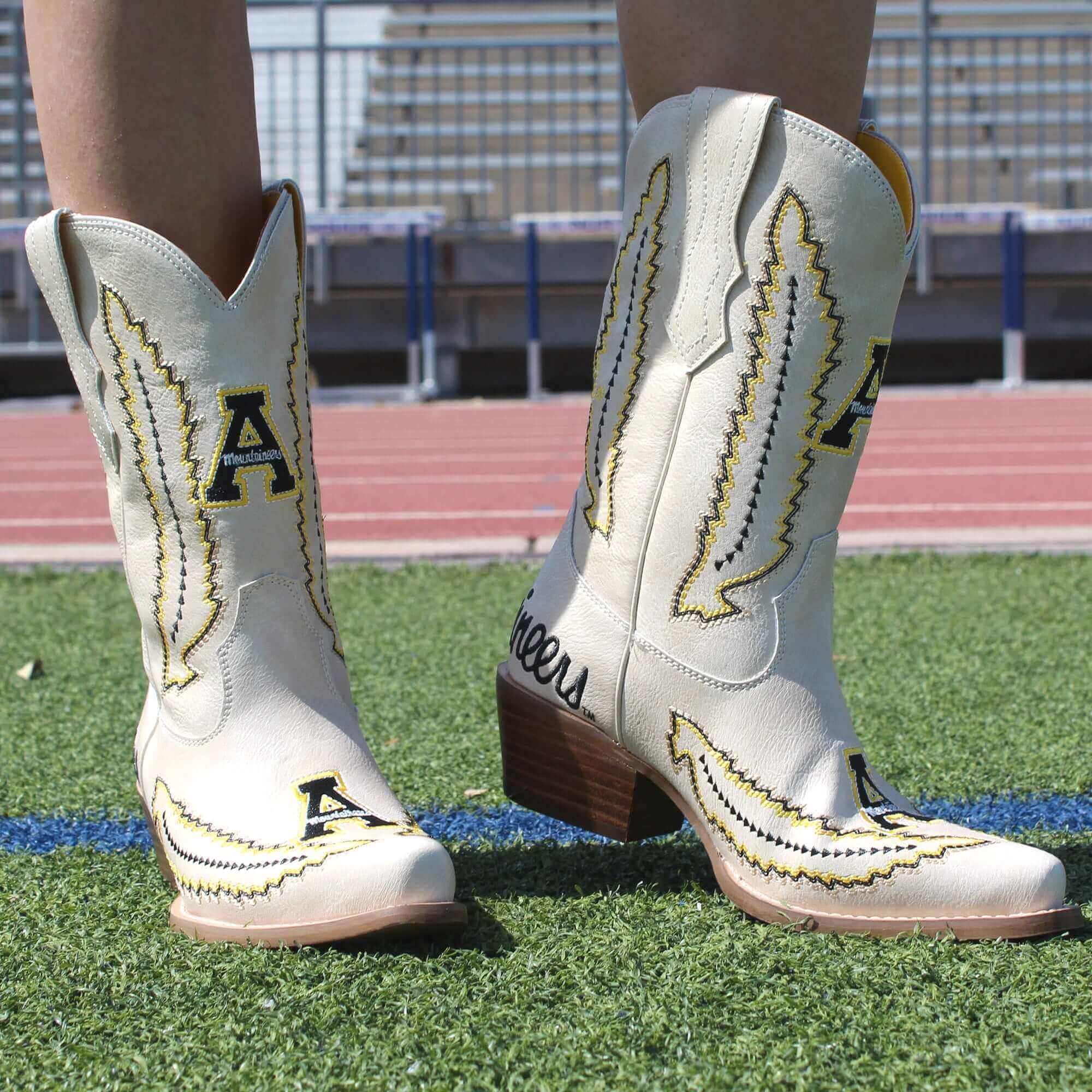 Women's App State Bone Cowgirl Boots Mimi V by Vaccari
