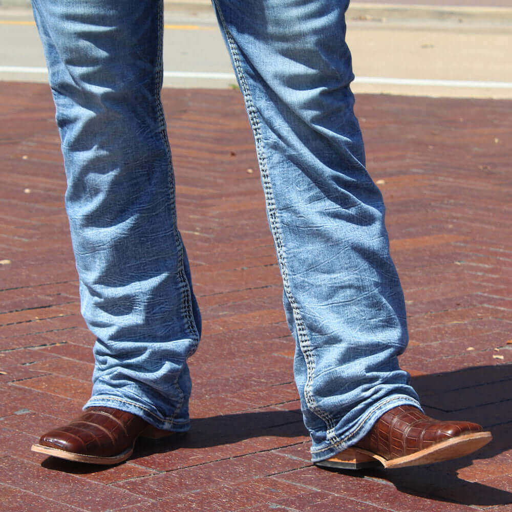 Men's Texas A&M White and Mocha Cowboy Boots Parker by Vaccari University