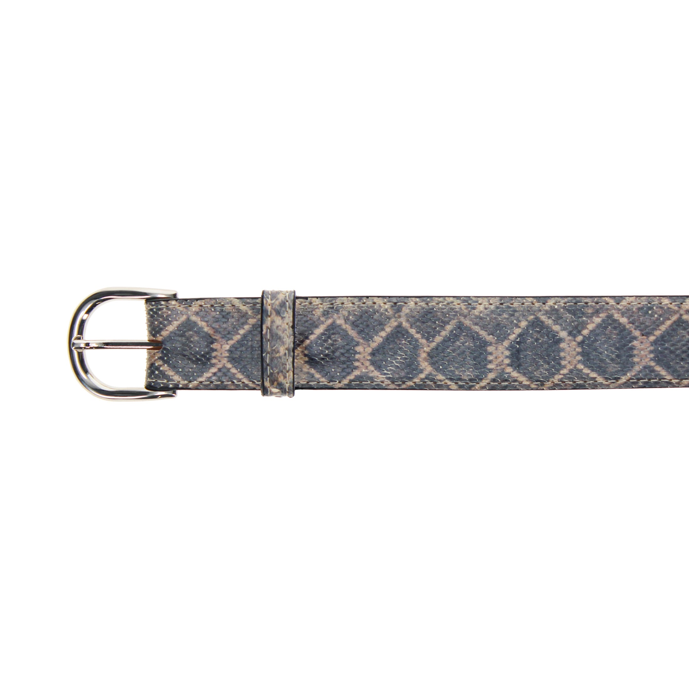 Men's Natural Imprinted Rattlesnake Python Belt