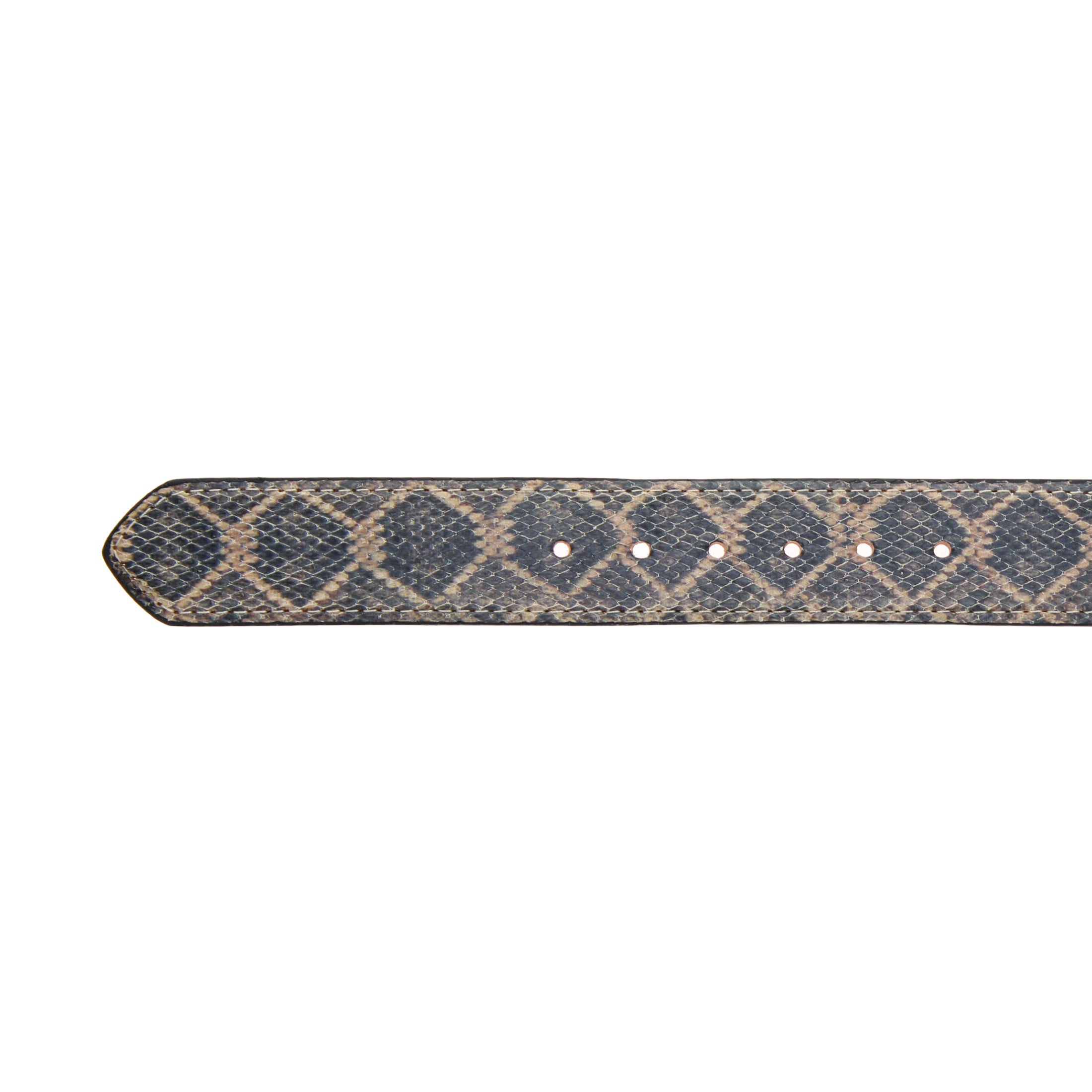 Men's Natural Imprinted Rattlesnake Python Belt