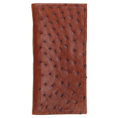 Full Quill Ostrich Checkbook Wallet