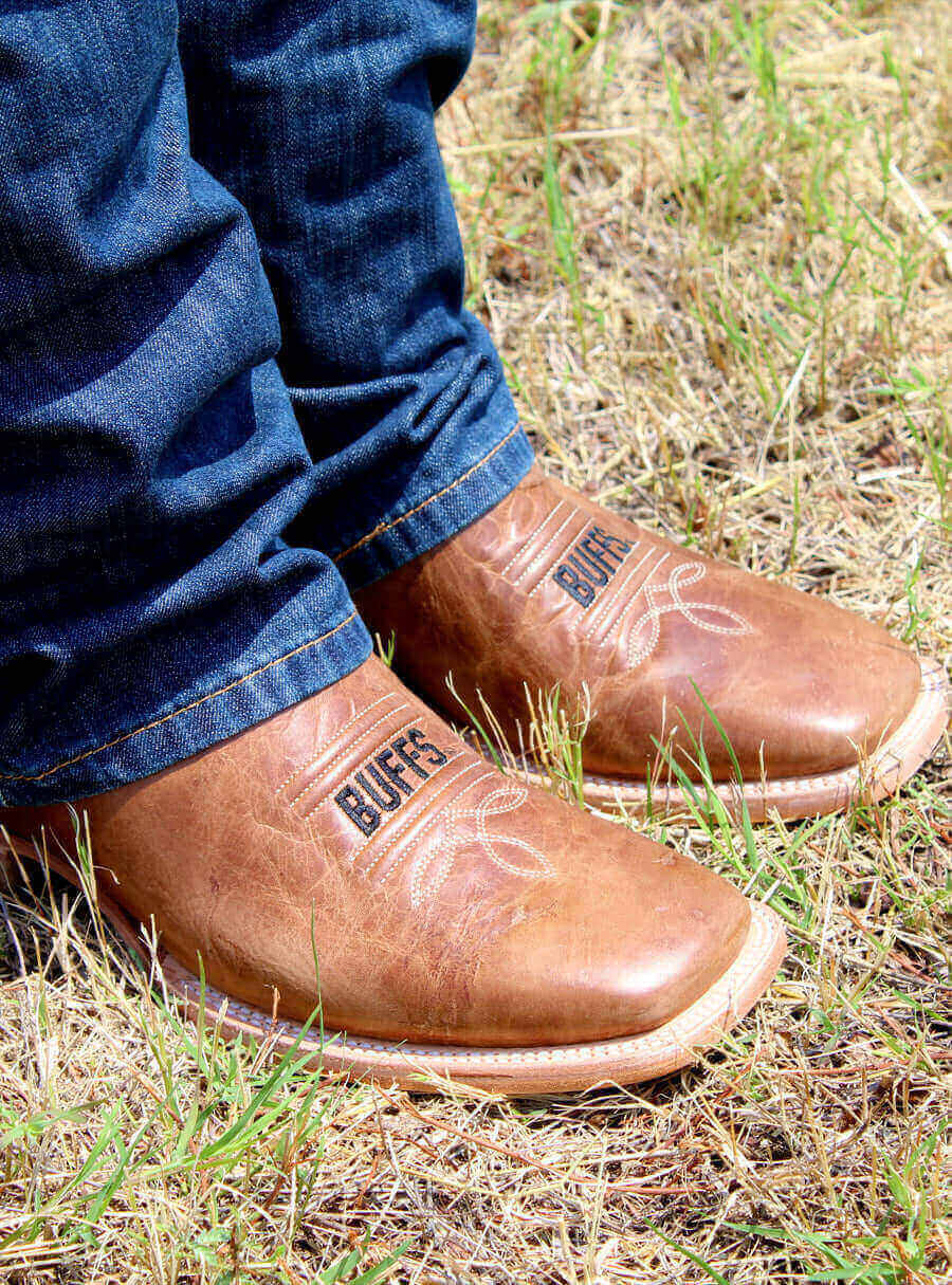 Men's University of Colorado Tan Cowboy Boots Luke by Vaccari University