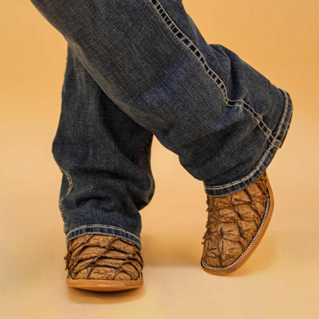 Men's Orix Pirarucu Fish Cowboy Boots Dylan by Vaccari Core