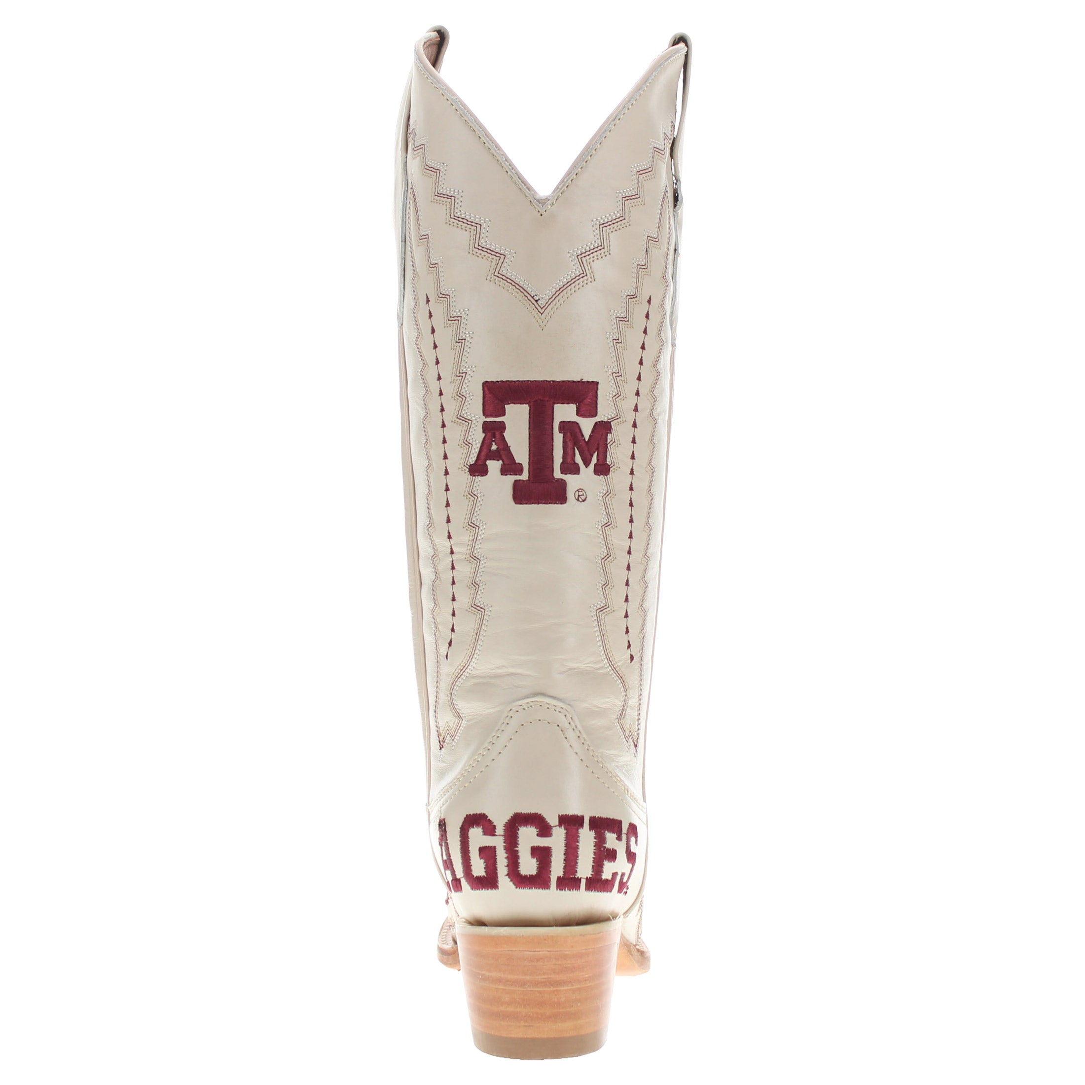 Women's Texas A&M Less Than Perfect Bone Cowgirl Boots by Vaccari University