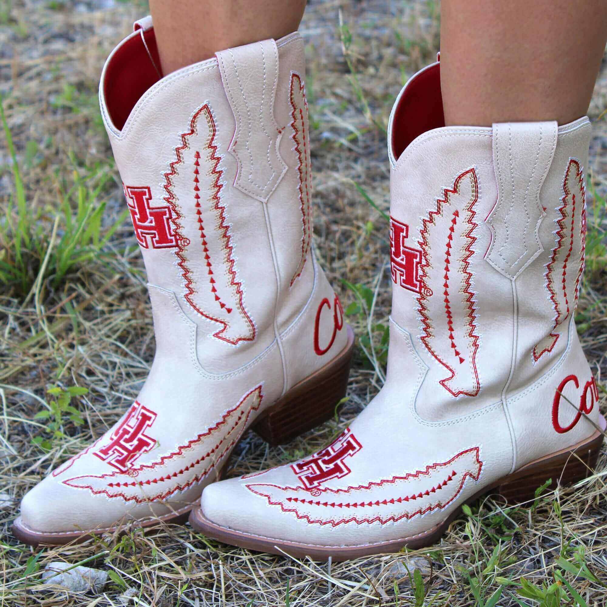 University of Houston Mimi Short Bone Boot By V By Vaccari