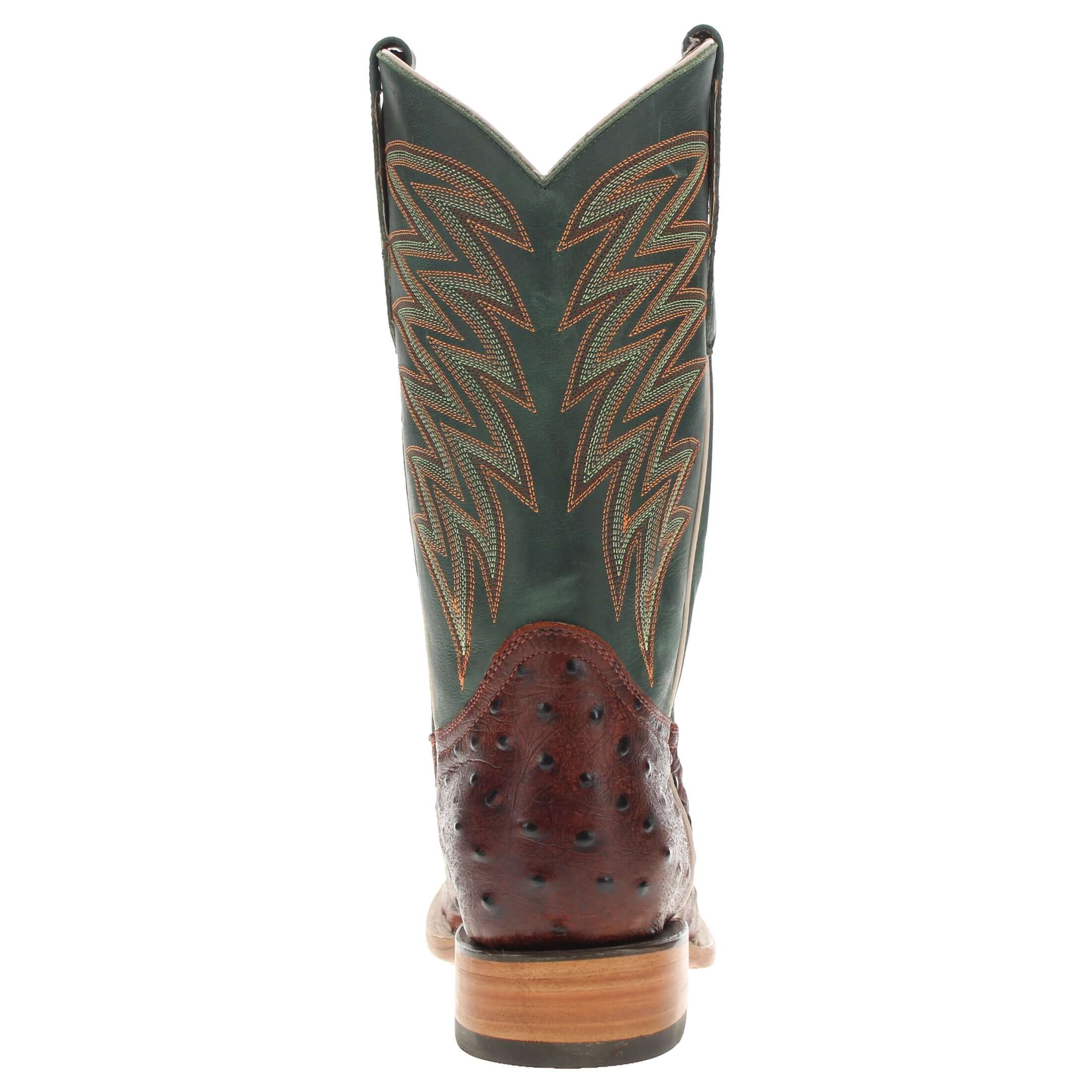 Men's Pecan Ostrich PrintCowboy Boots Carson by Vaccari Core