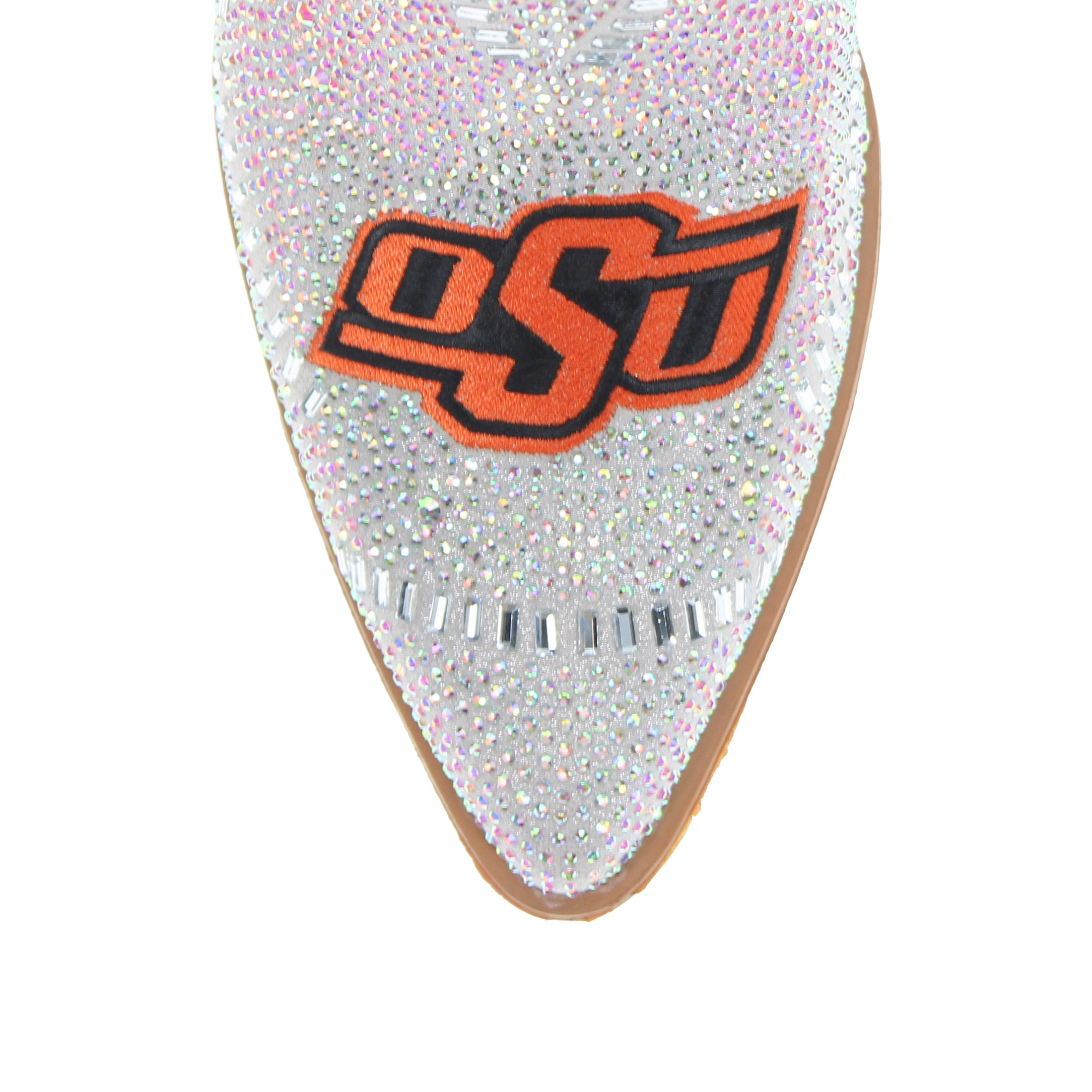 Women's Oklahoma State University Natural Bling Cowgirl Booties Jade by V by Vaccari