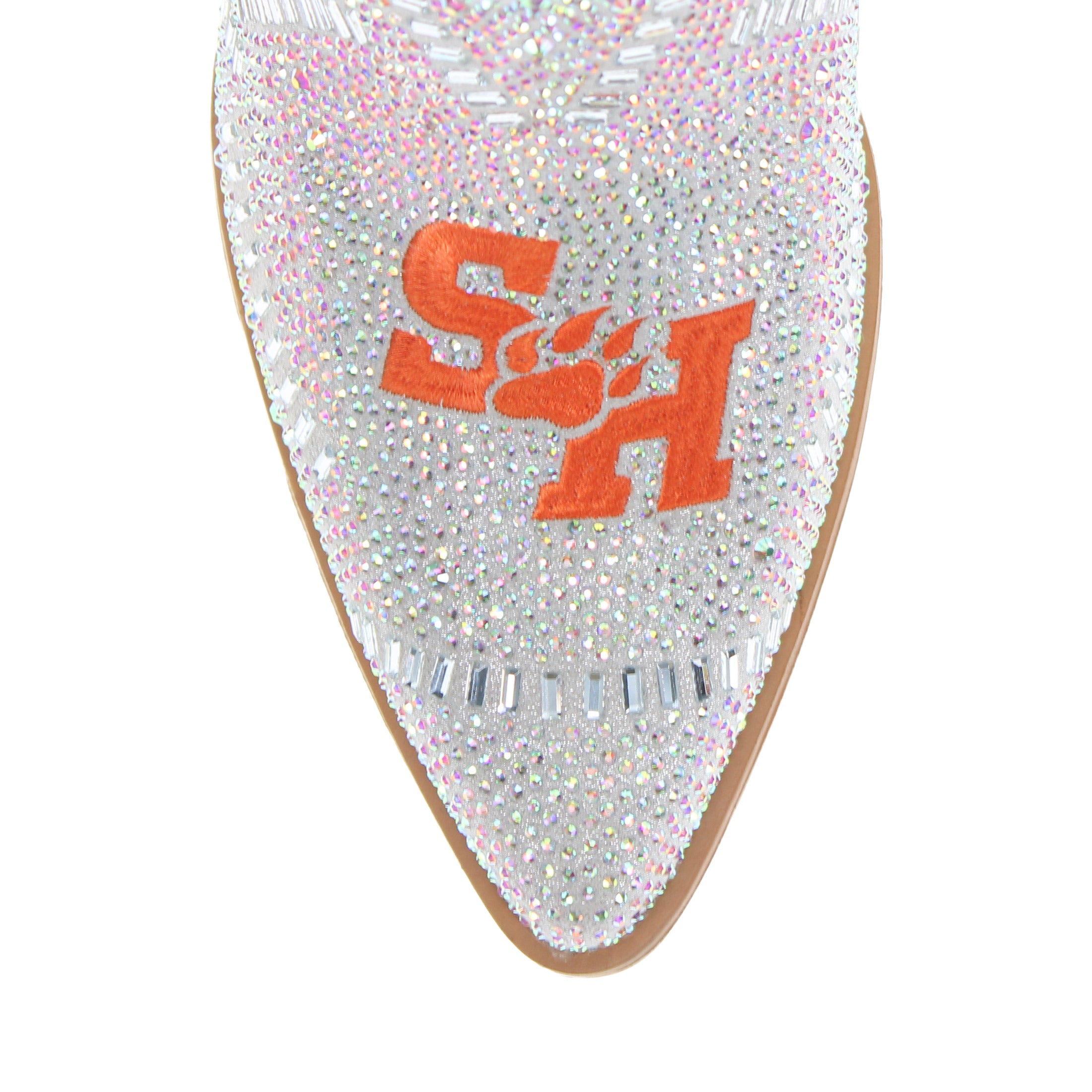 Women's Sam Houston State University Natural Bling Cowgirl Booties Jade by V by Vaccari